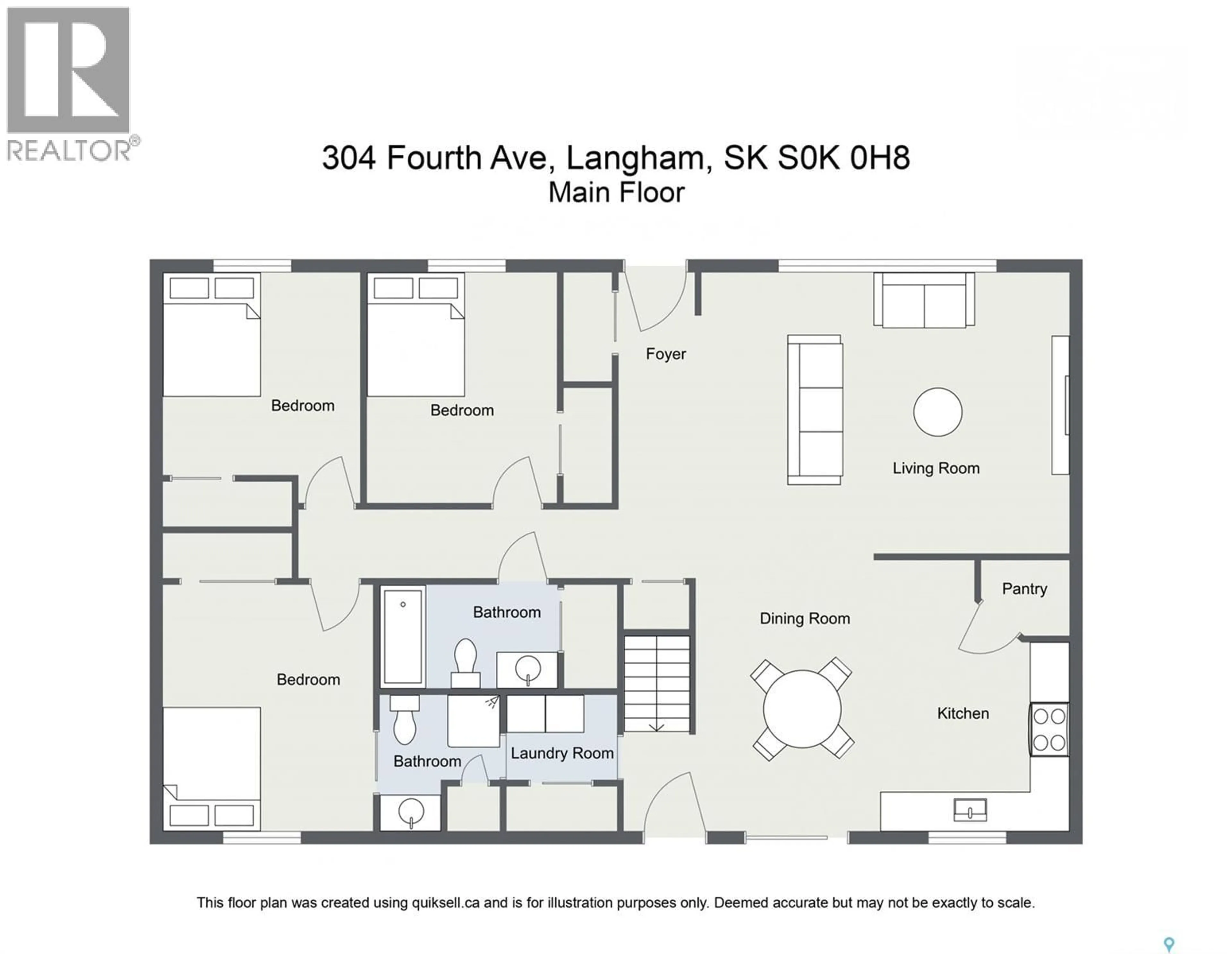 Floor plan for 304 4TH AVENUE, Langham Saskatchewan S0K2L0