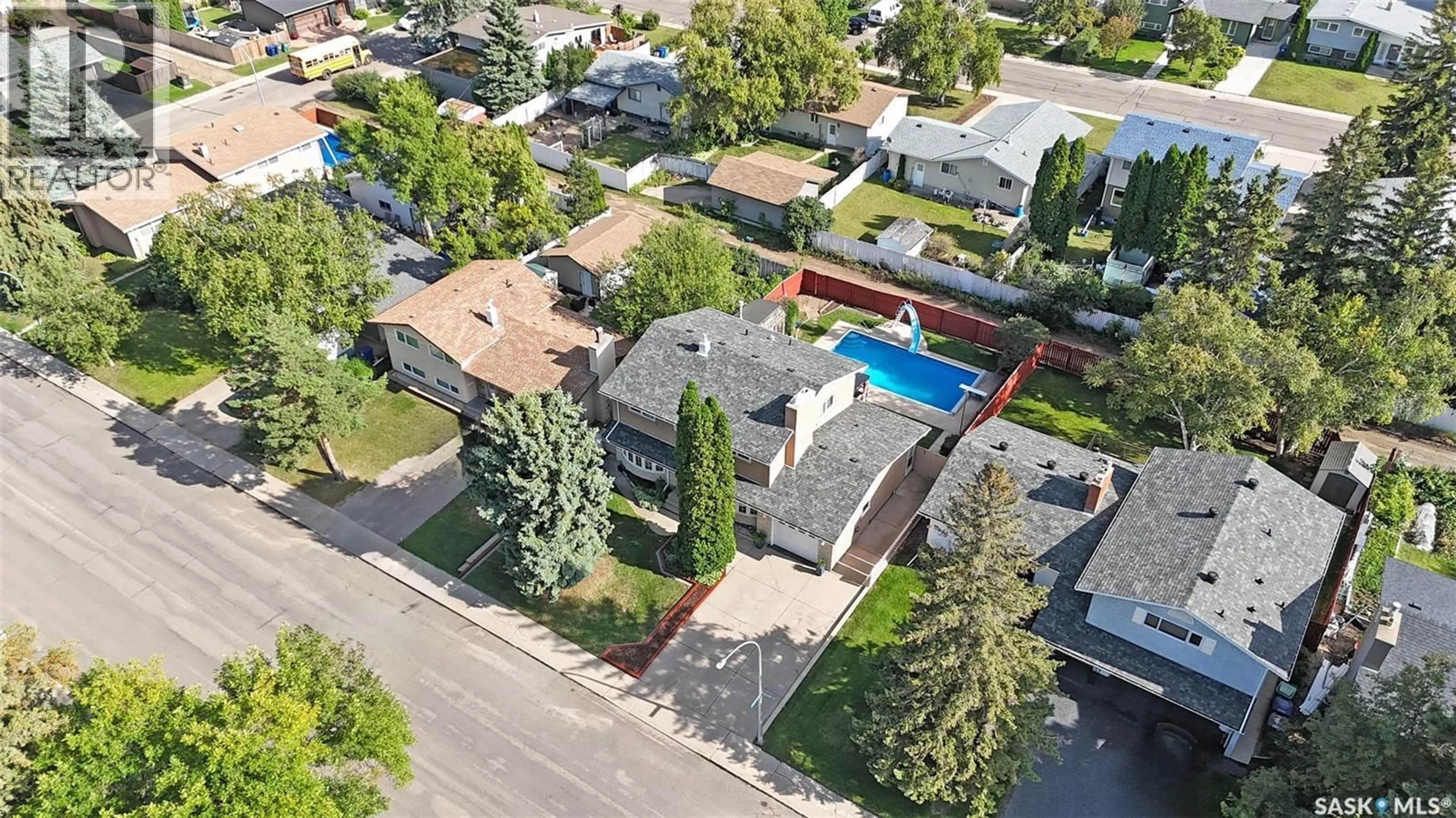 A pic from outside/outdoor area/front of a property/back of a property/a pic from drone, street for 3421 BALFOUR STREET, Saskatoon Saskatchewan S7H3Z3