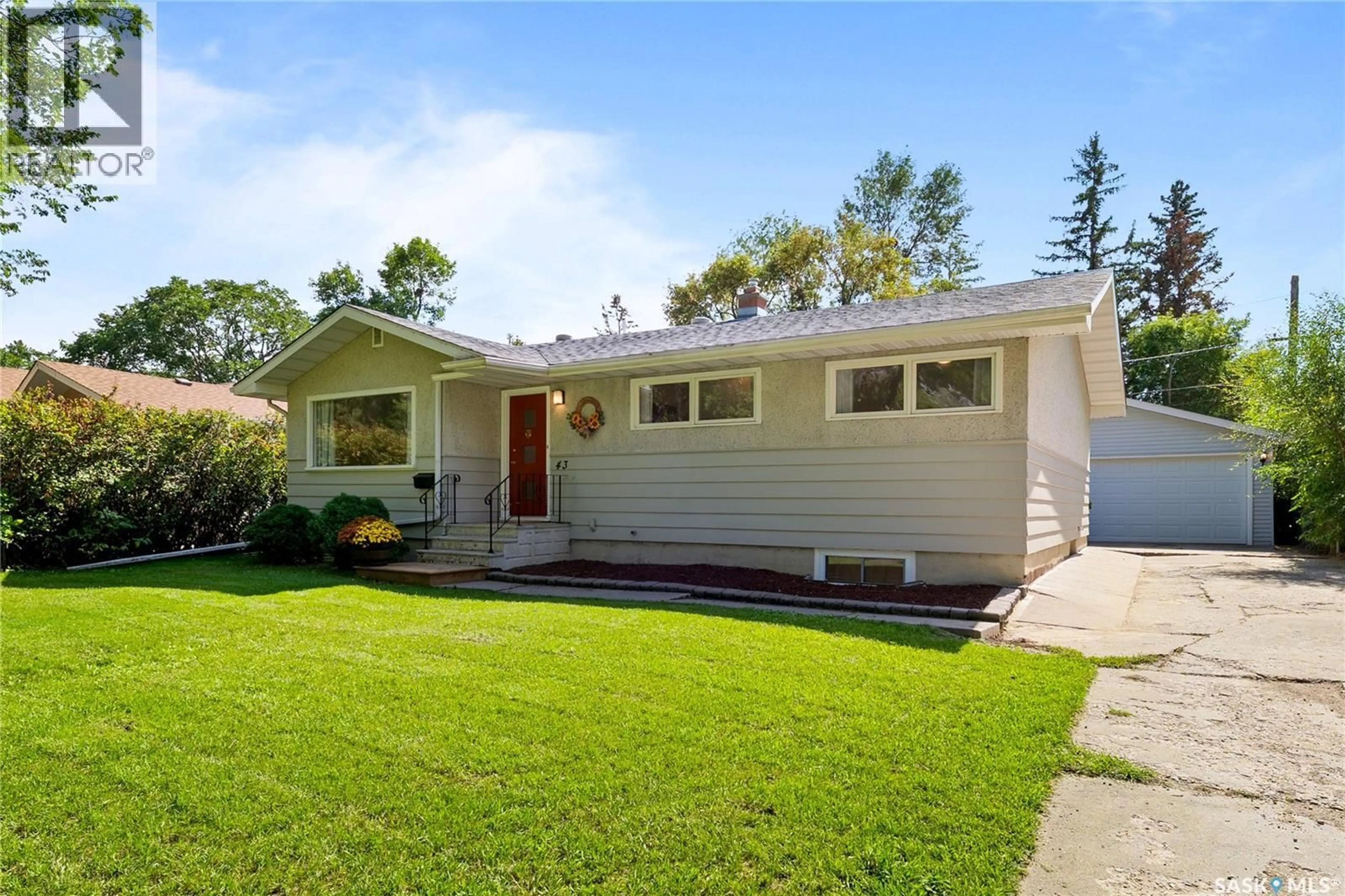 Home with vinyl exterior material, street for 43 COWBURN CRESCENT, Regina Saskatchewan S4S5R9