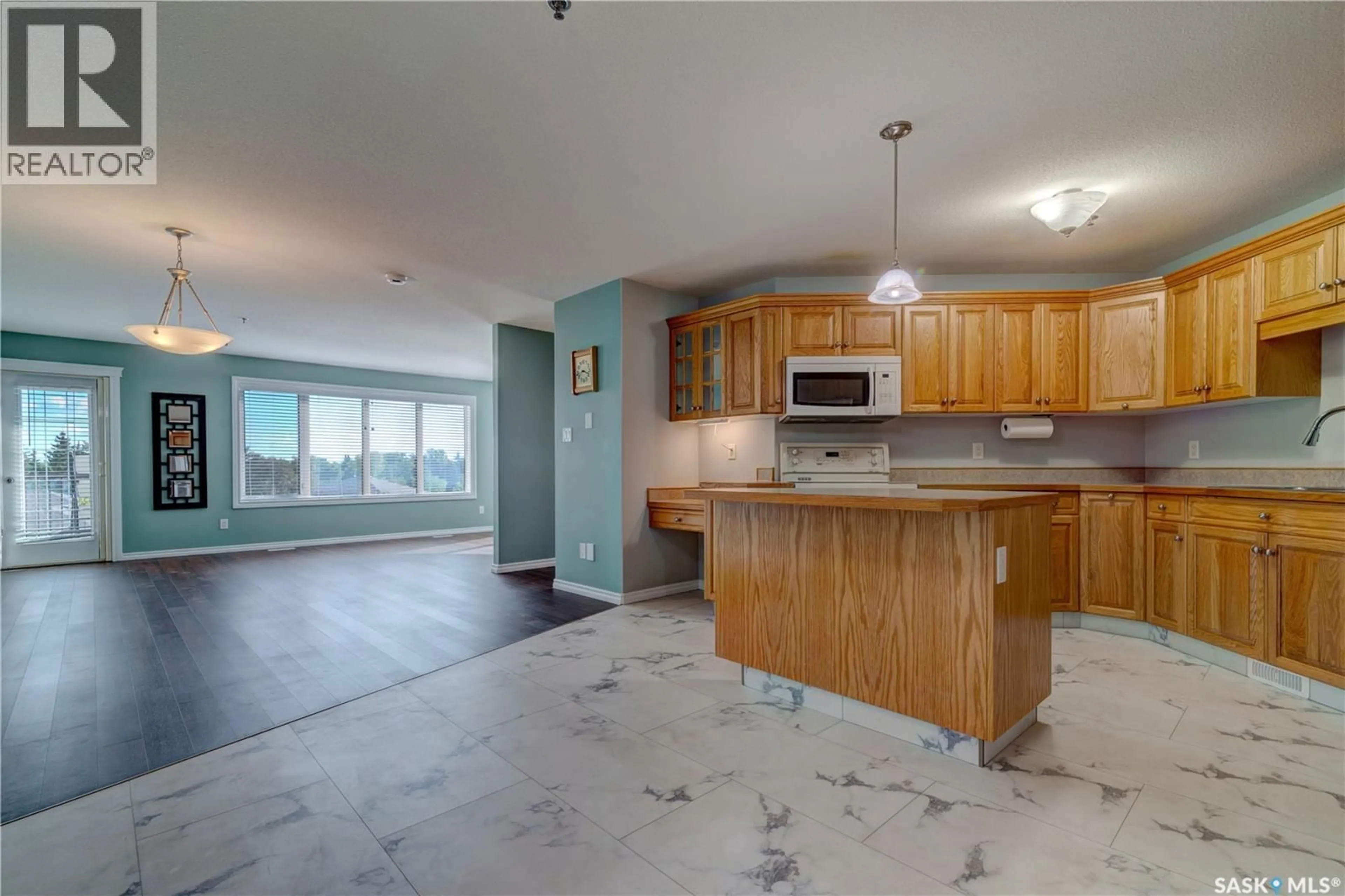 Open concept kitchen, ceramic/tile floor for #312 - 2909 ARENS ROAD, Regina Saskatchewan S4V3A8