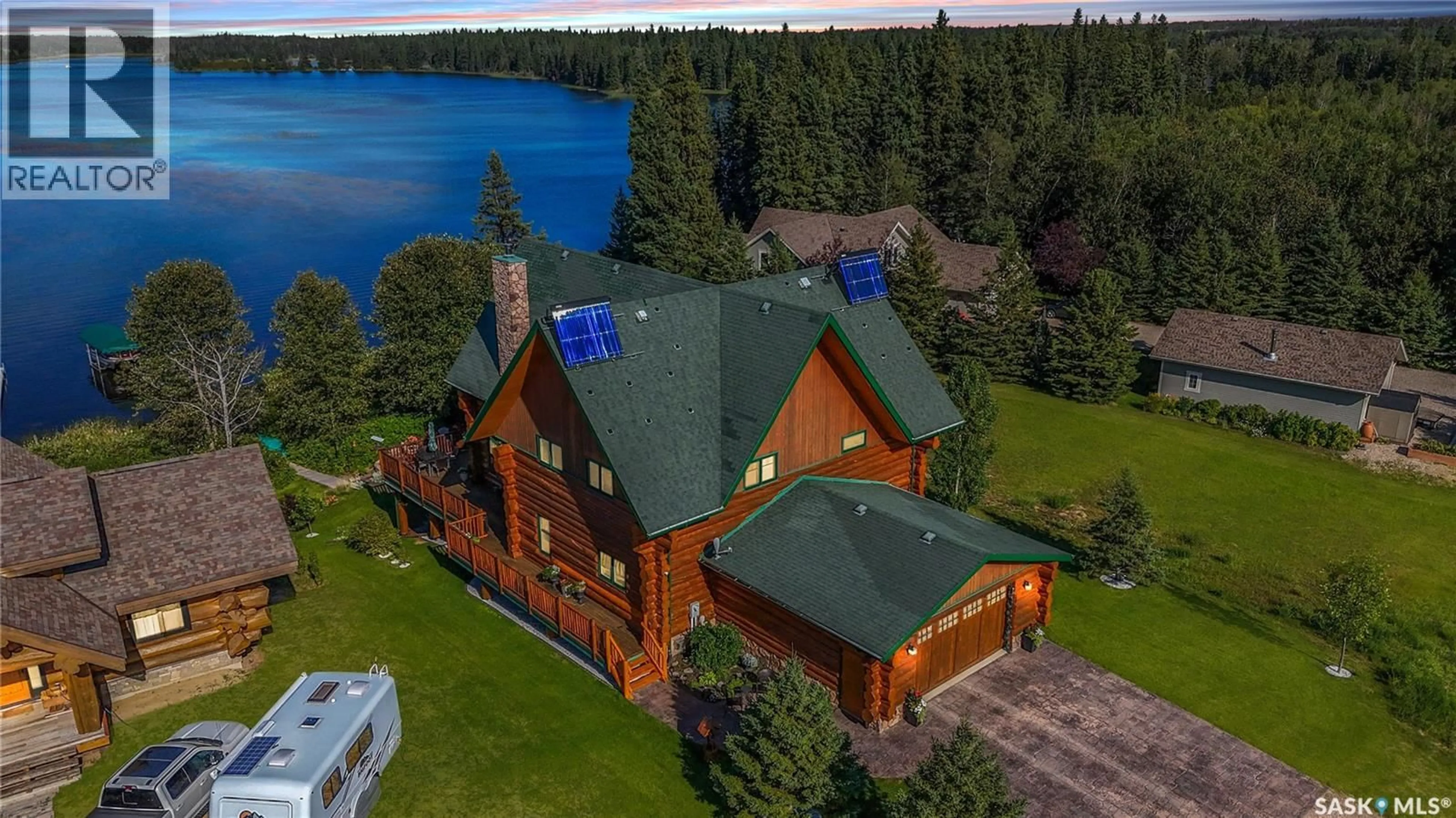 A pic from outside/outdoor area/front of a property/back of a property/a pic from drone, water/lake/river/ocean view for 240 EMERALD WAY, Spiritwood Rm No. 496 Saskatchewan S0J2G0