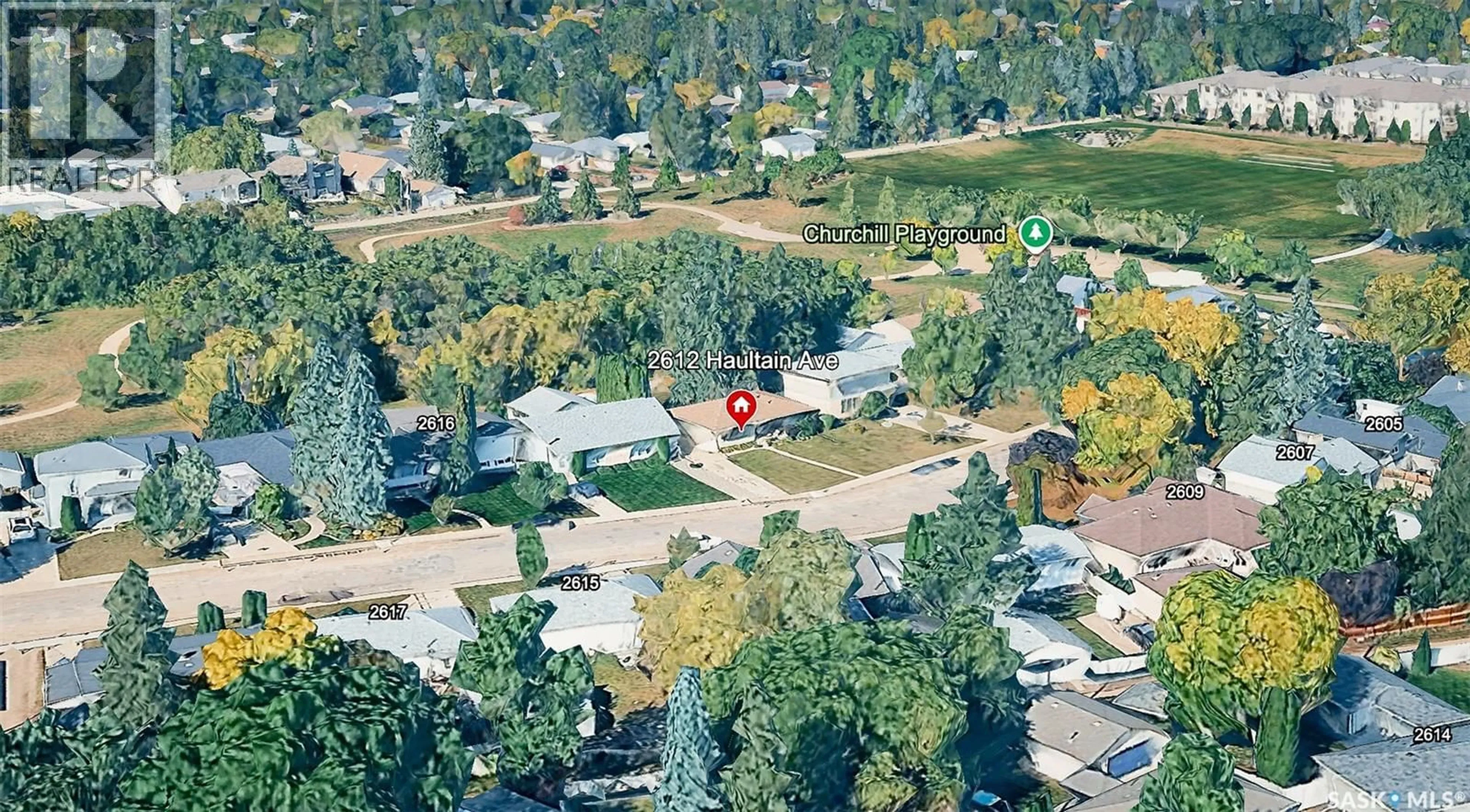 A pic from outside/outdoor area/front of a property/back of a property/a pic from drone, street for 2612 HAULTAIN AVENUE, Saskatoon Saskatchewan S7J1R6