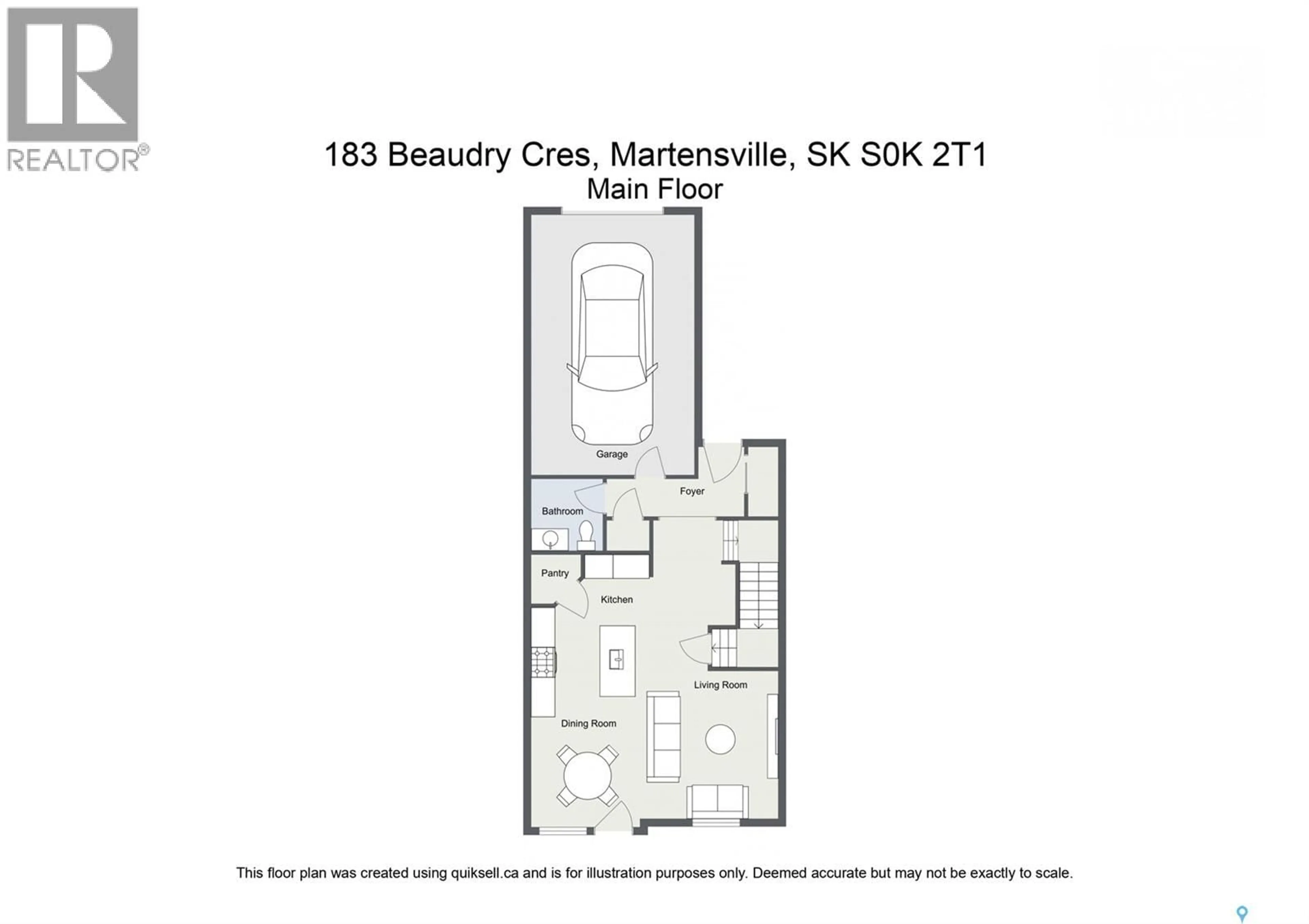 Floor plan for 183 BEAUDRY CRESCENT, Martensville Saskatchewan S0K2T1