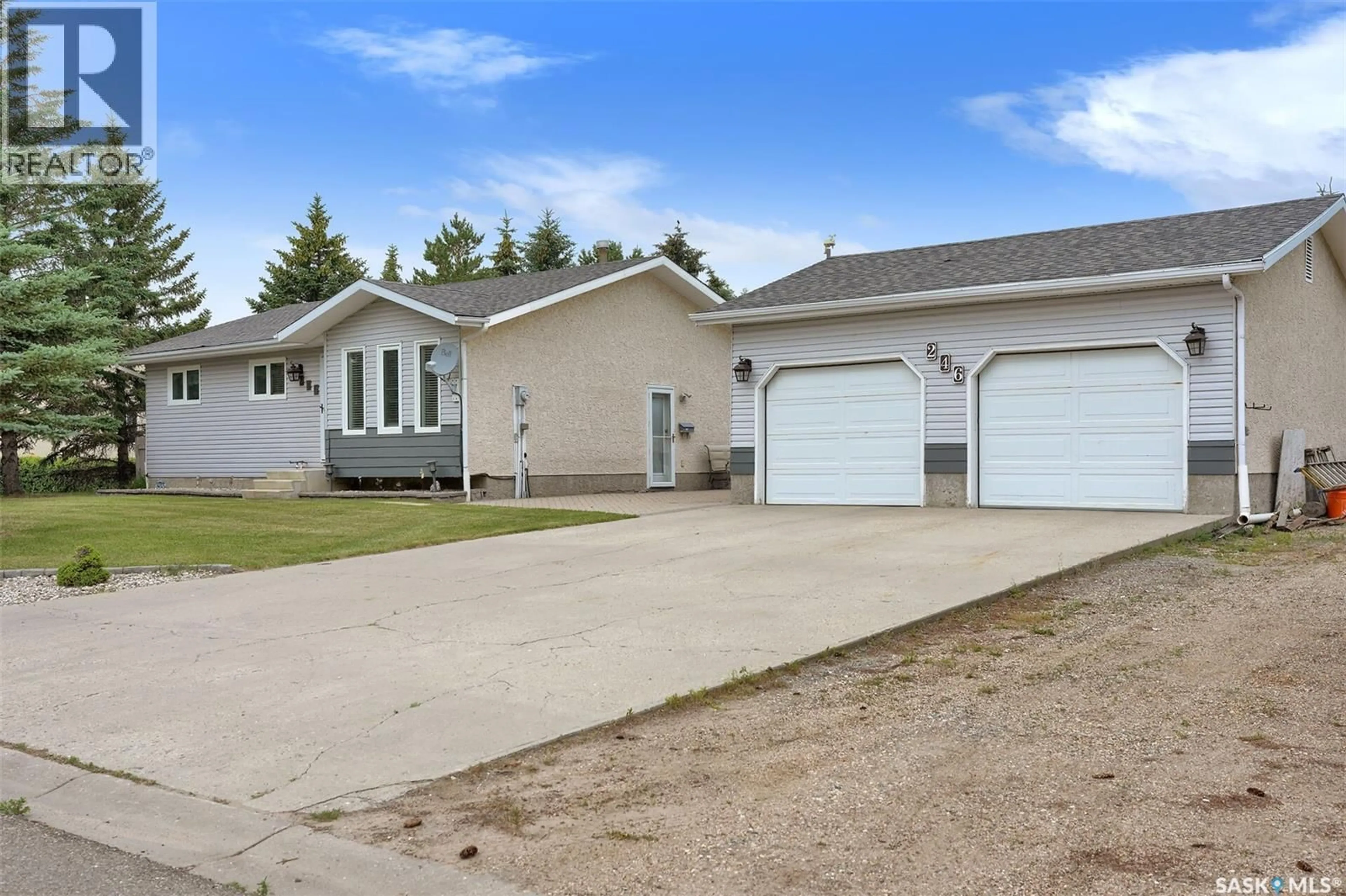 Home with vinyl exterior material, street for 246 - 242 WESTVIEW DRIVE, Balgonie Saskatchewan S0G0E0