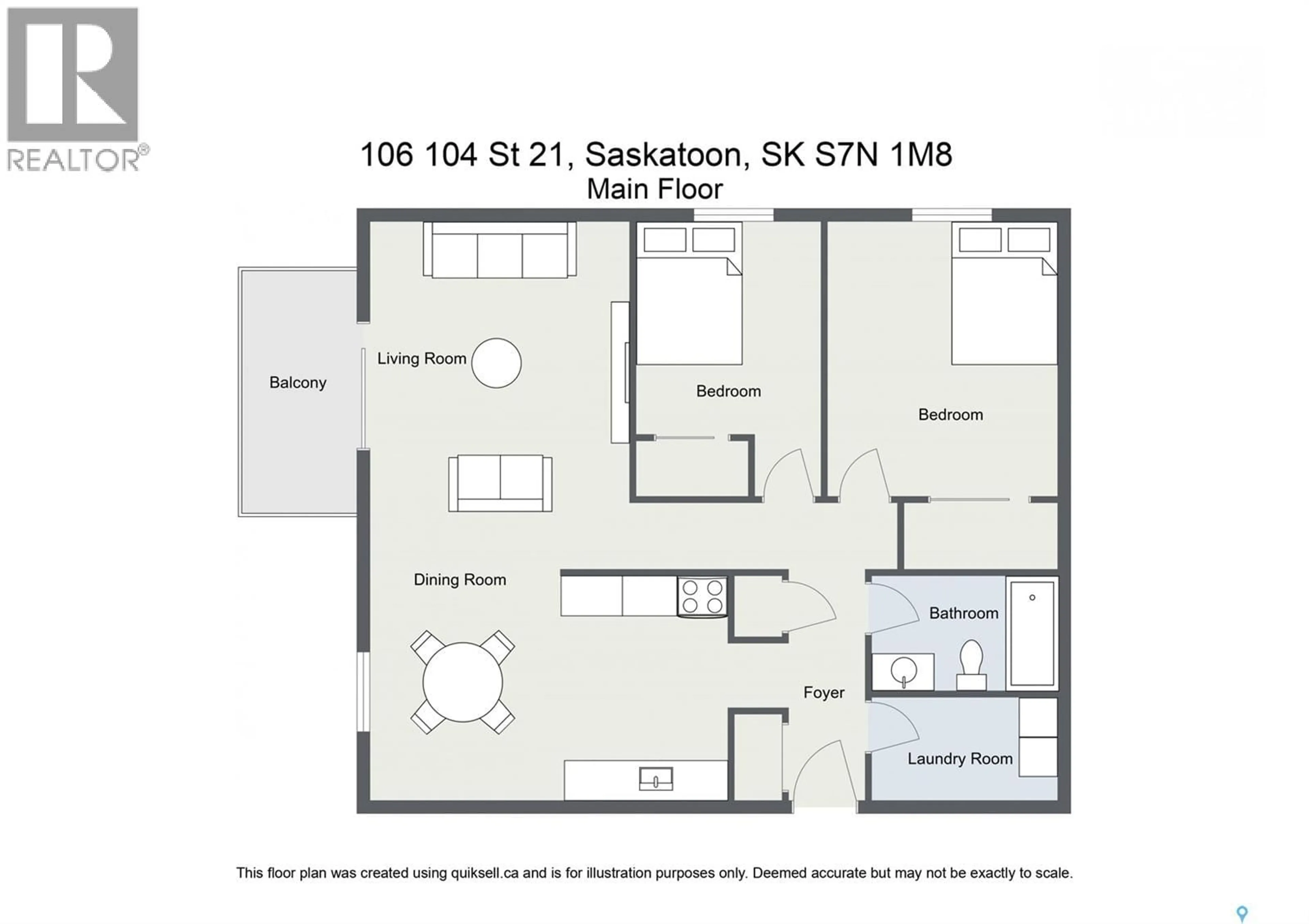 Floor plan for E - 21 106TH STREET, Saskatoon Saskatchewan S7N1M8