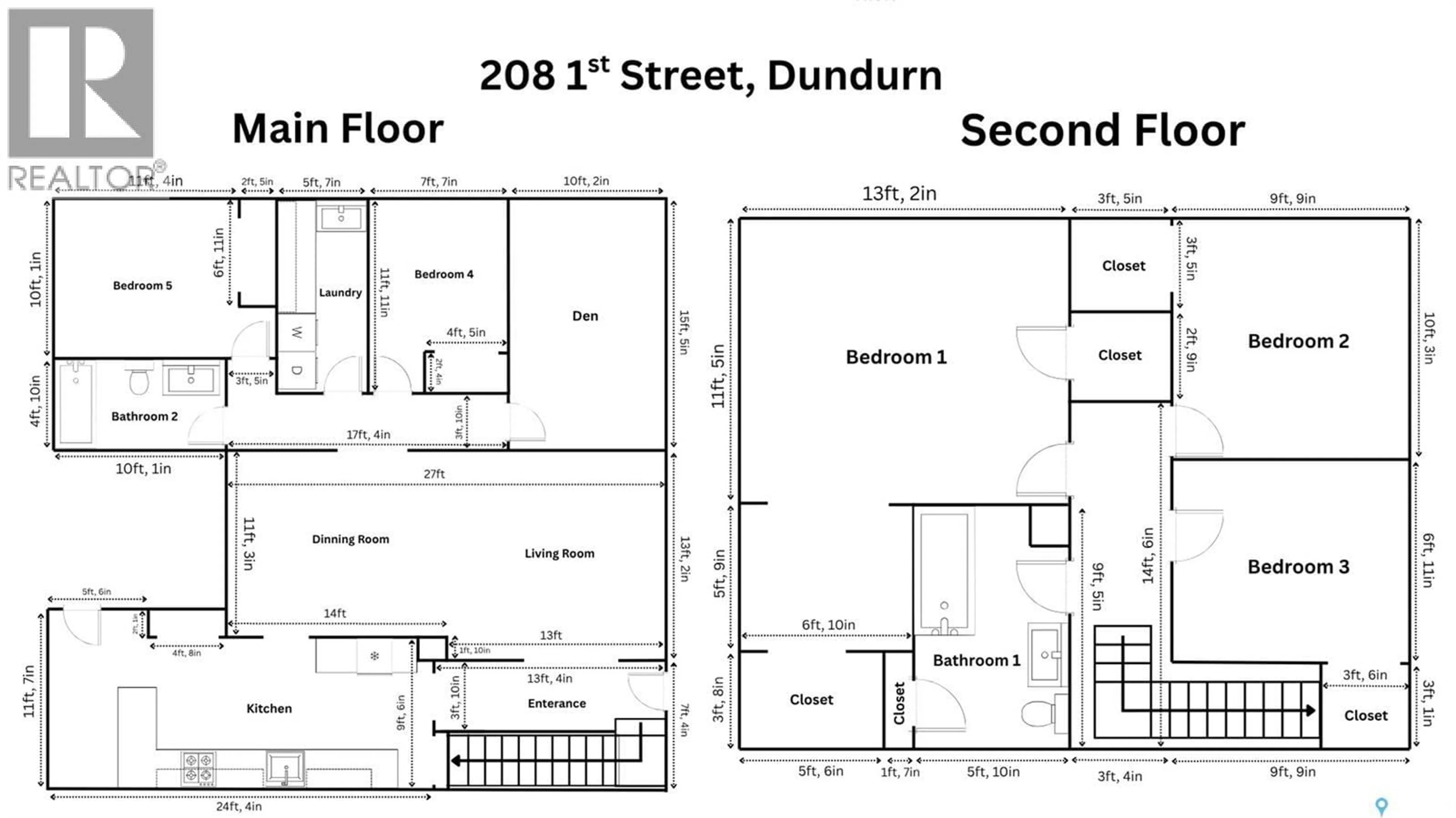 Floor plan for 208 1ST STREET, Dundurn Saskatchewan S0K1K0
