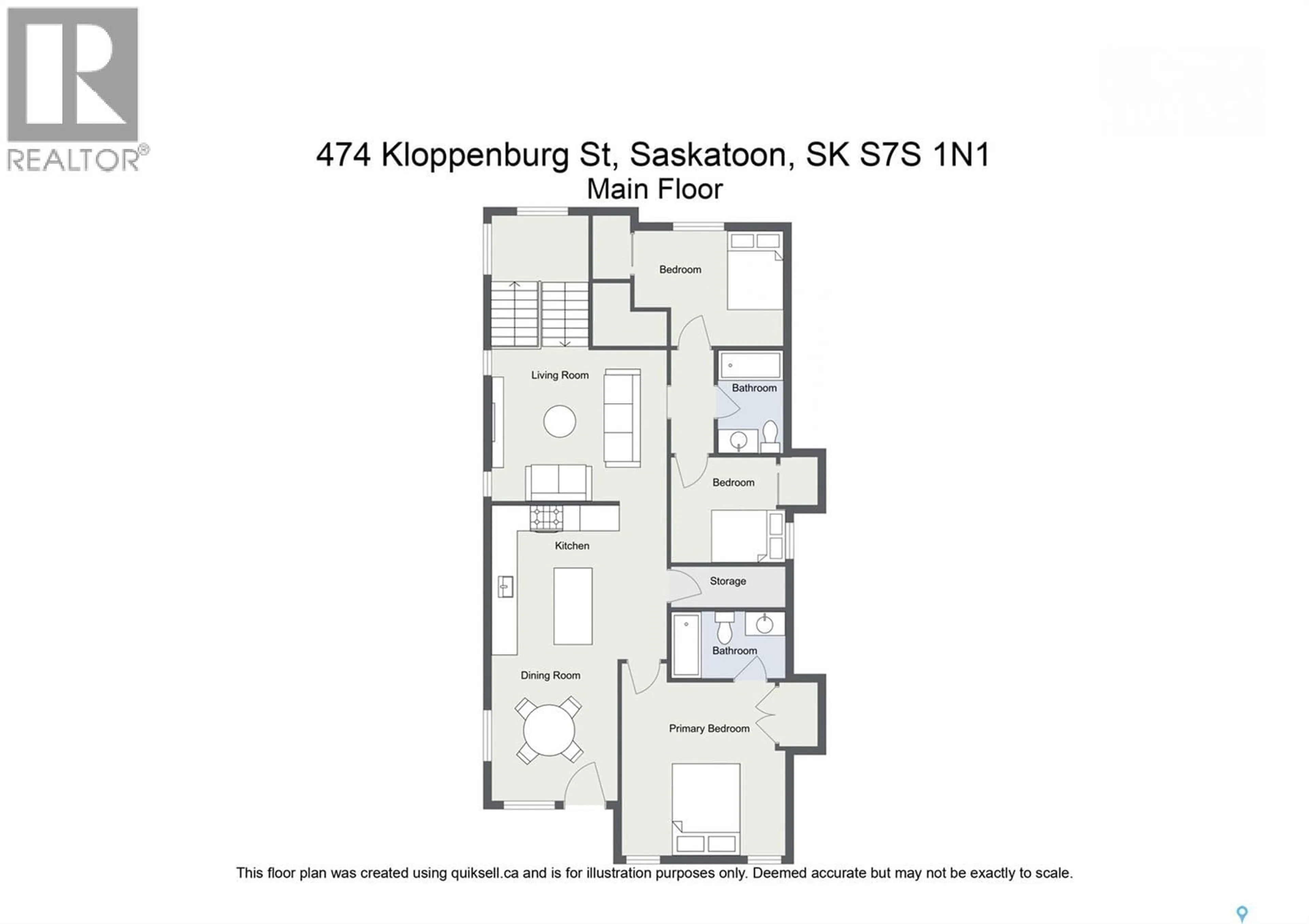 Floor plan for 474 KLOPPENBURG STREET, Saskatoon Saskatchewan S7W0N8