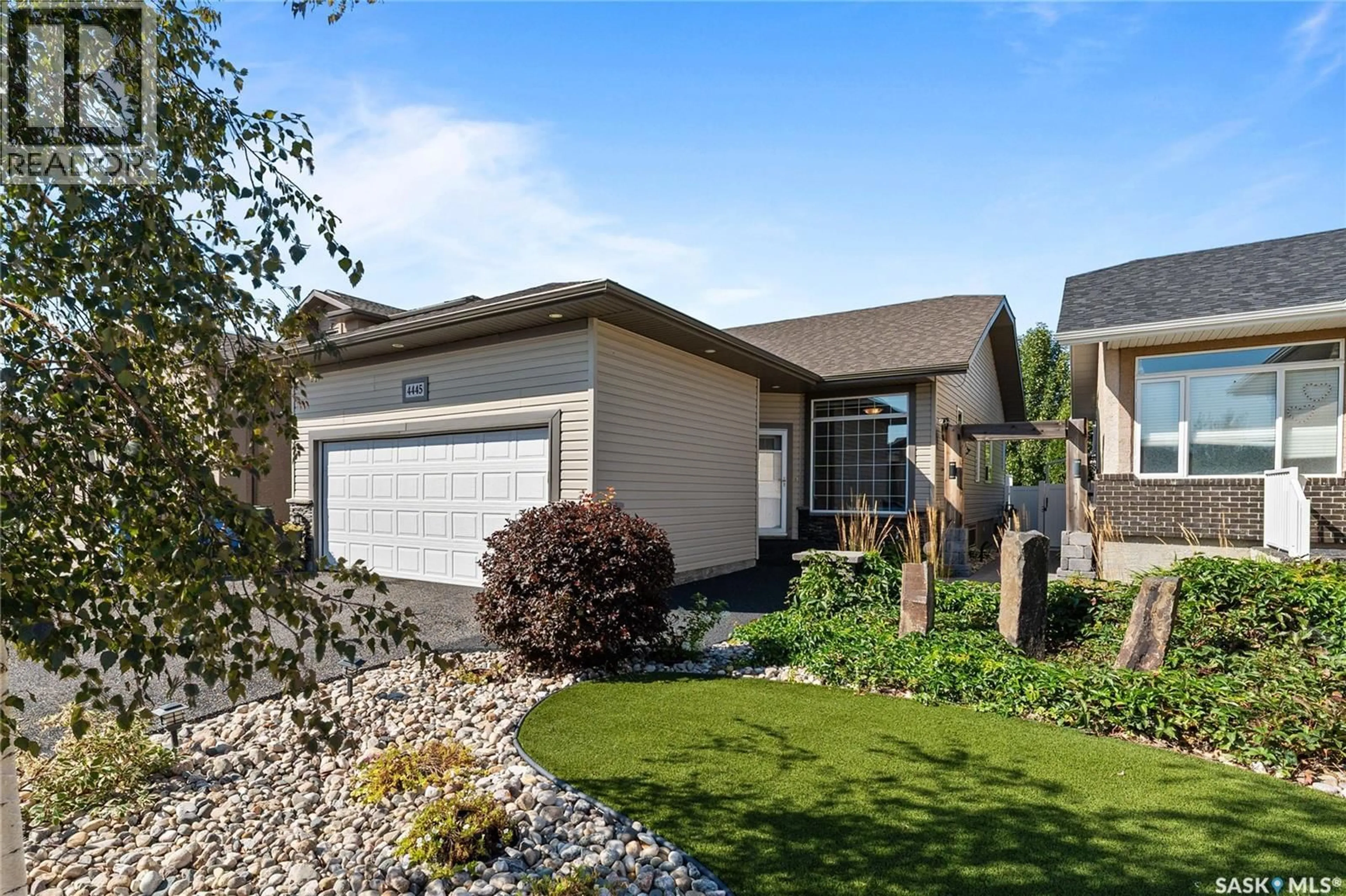 Home with vinyl exterior material, street for 4445 PRESTON CRESCENT, Regina Saskatchewan S4X0C8