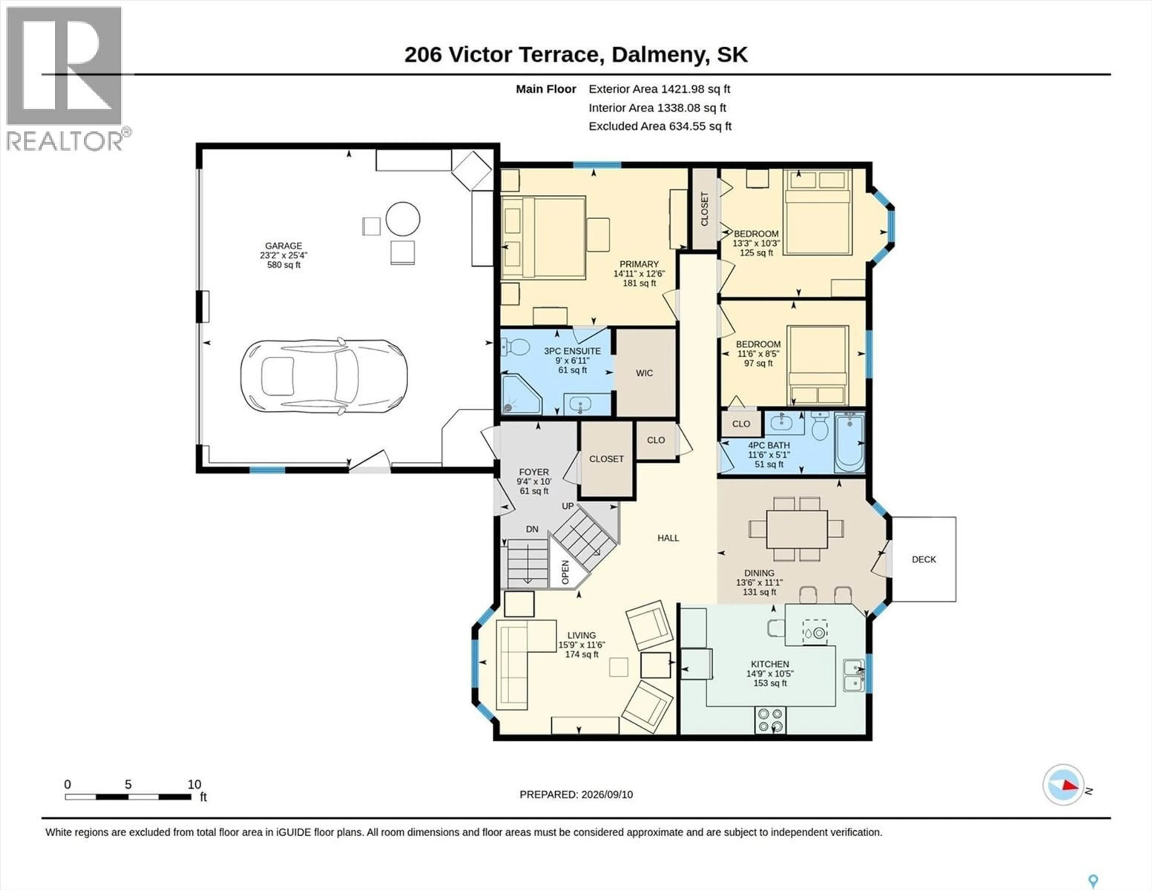 Floor plan for 206 VICTOR TERRACE, Dalmeny Saskatchewan S0K1E0
