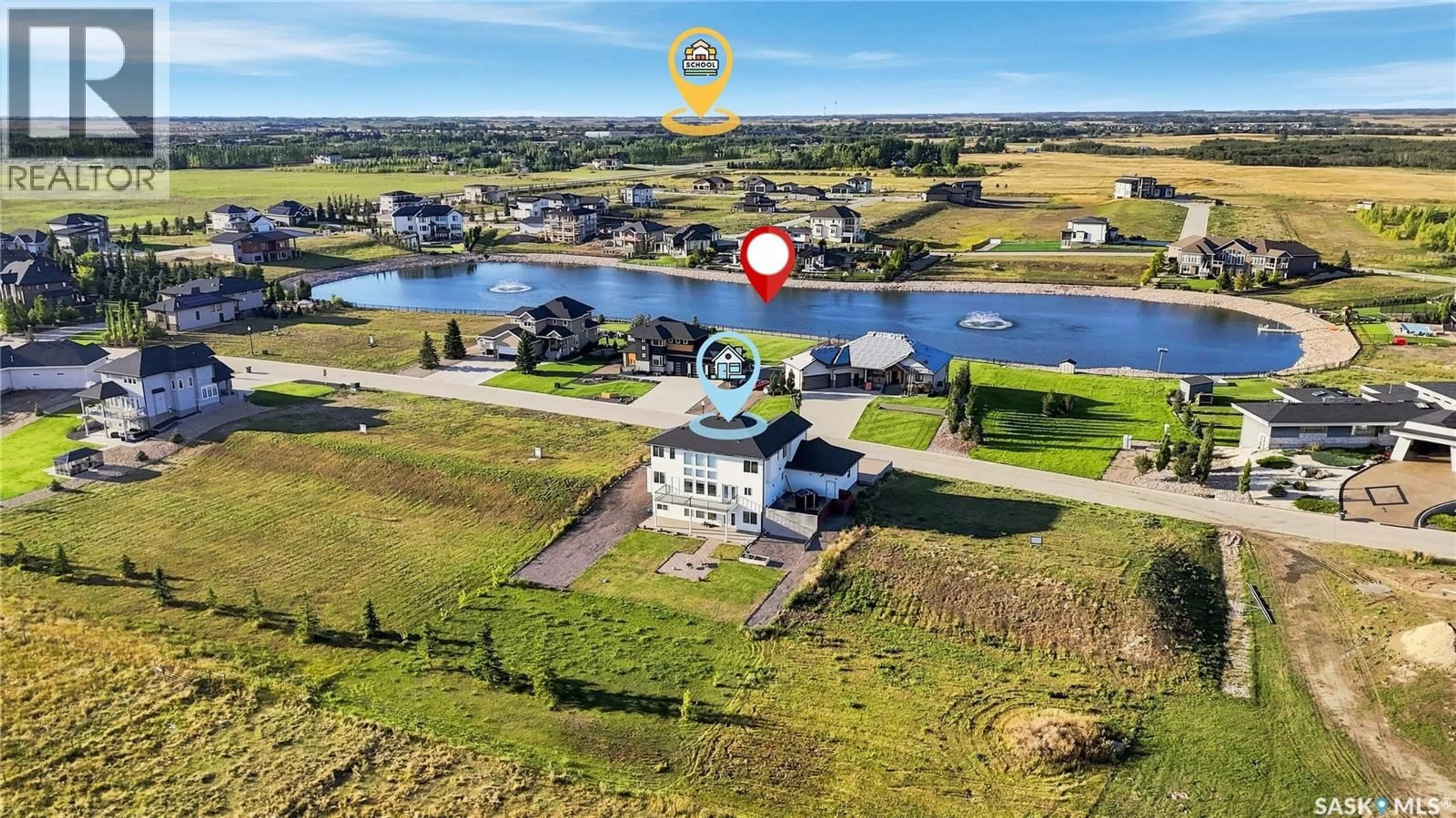 A pic from outside/outdoor area/front of a property/back of a property/a pic from drone, water/lake/river/ocean view for 140 SPRUCE CREEK ROAD, Edenwold Rm No.158 Saskatchewan S0G3Z0