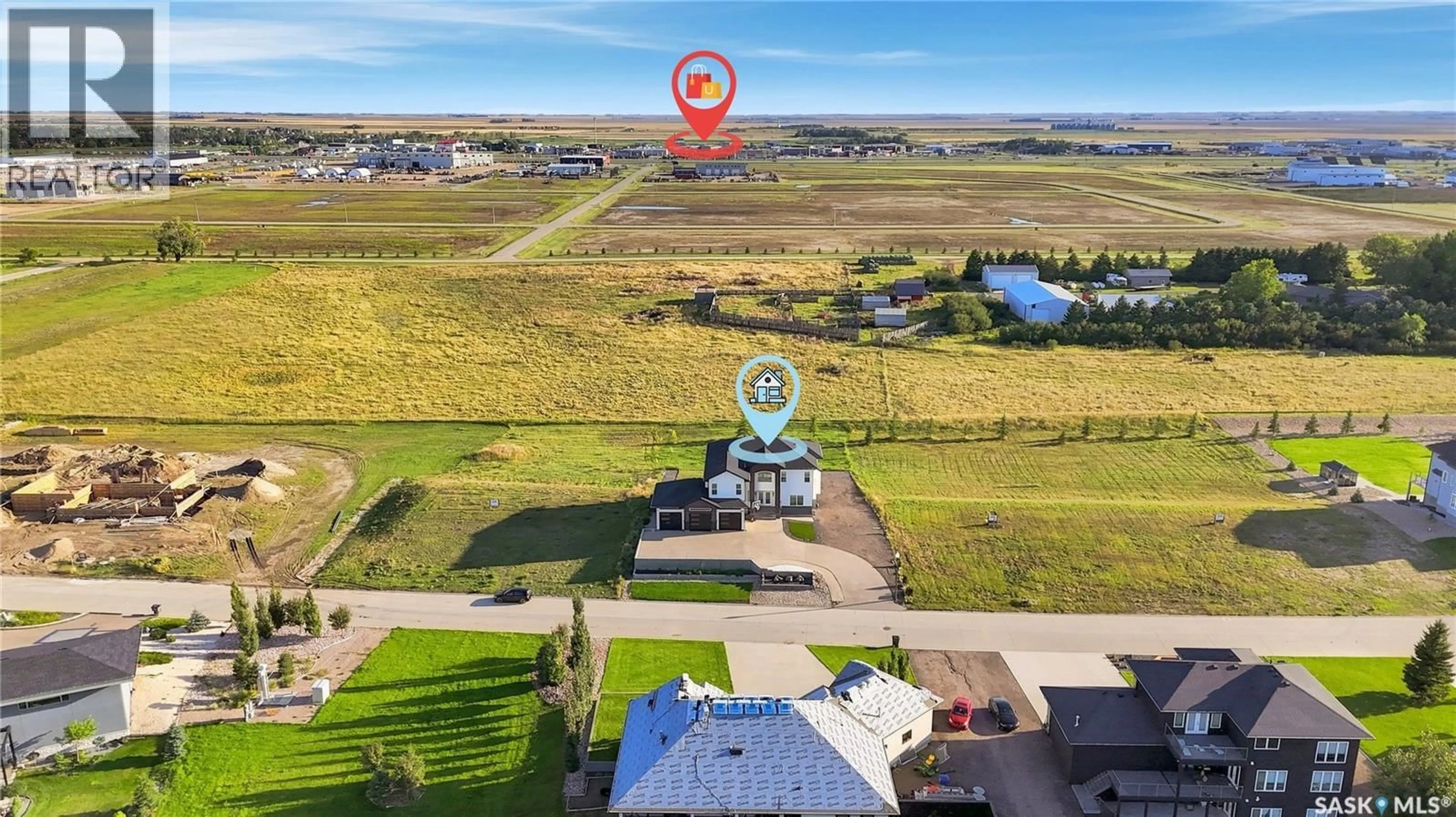 A pic from outside/outdoor area/front of a property/back of a property/a pic from drone, water/lake/river/ocean view for 140 SPRUCE CREEK ROAD, Edenwold Rm No.158 Saskatchewan S0G3Z0
