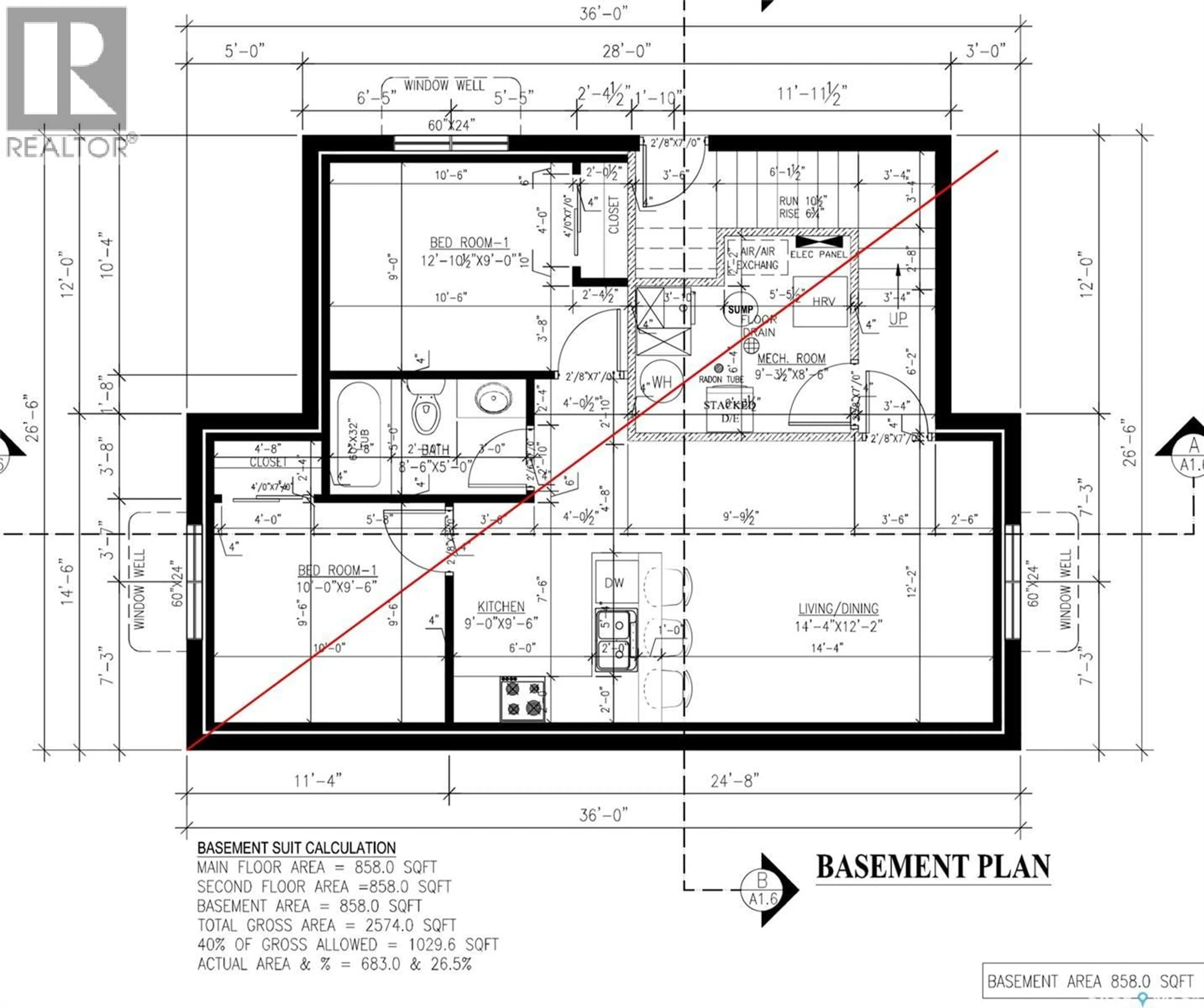 Floor plan for 1013 23RD STREET, Saskatoon Saskatchewan S7L0A6