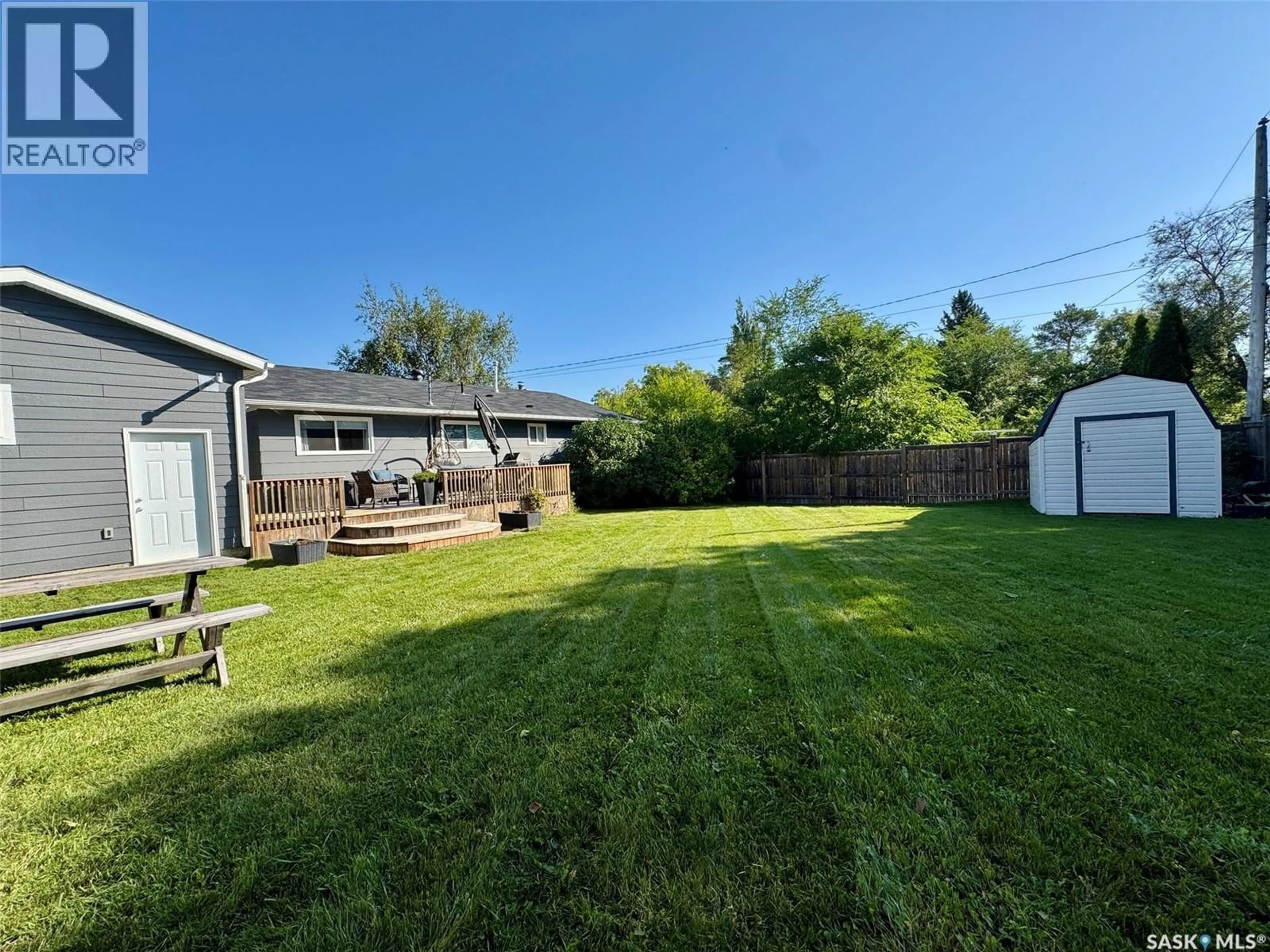 A pic from outside/outdoor area/front of a property/back of a property/a pic from drone, water/lake/river/ocean view for 331 34TH STREET, Battleford Saskatchewan S0M0E0