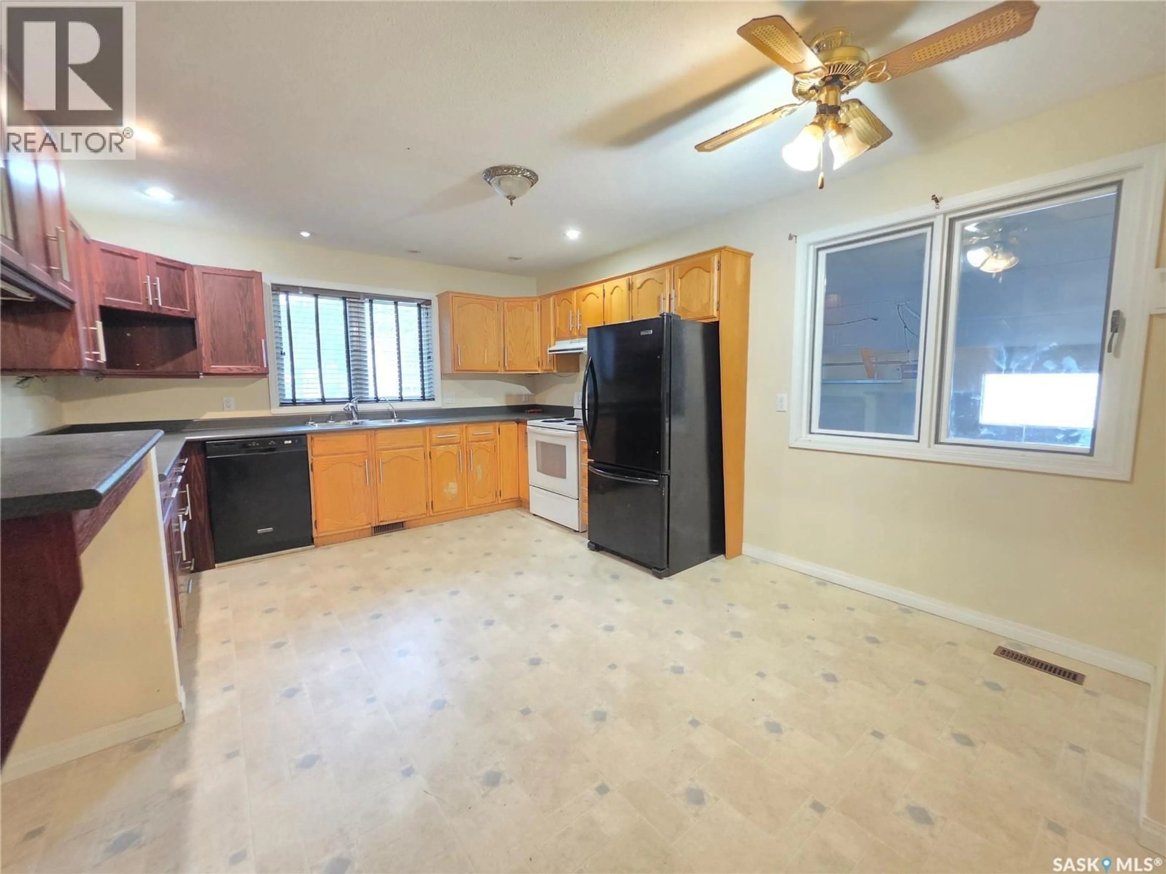 Open concept kitchen, ceramic/tile floor for 1162 106TH STREET, North Battleford Saskatchewan S9A1W9