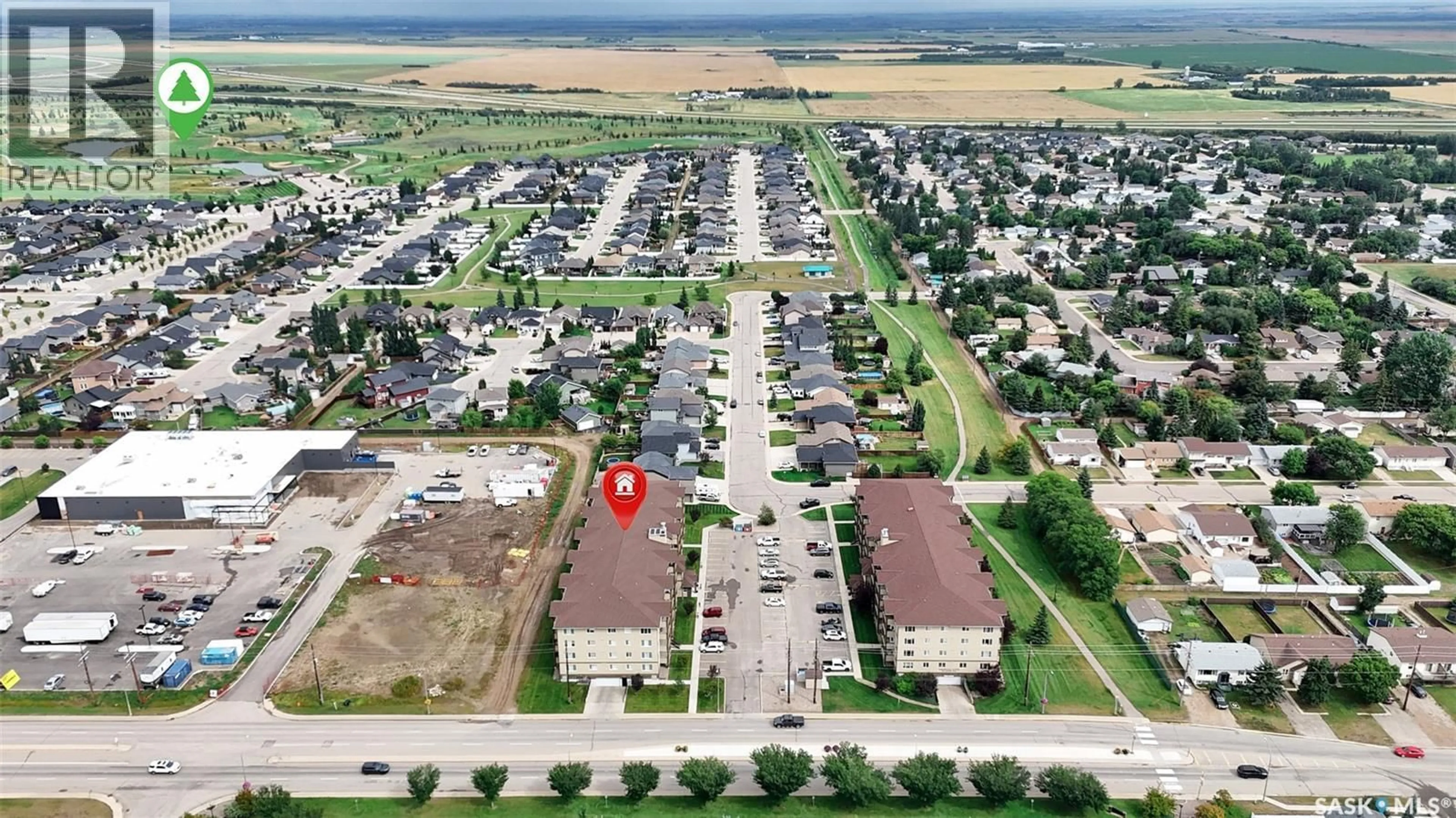 A pic from outside/outdoor area/front of a property/back of a property/a pic from drone, street for 202 610 CENTENNIAL BOULEVARD, Warman Saskatchewan S0K4S1
