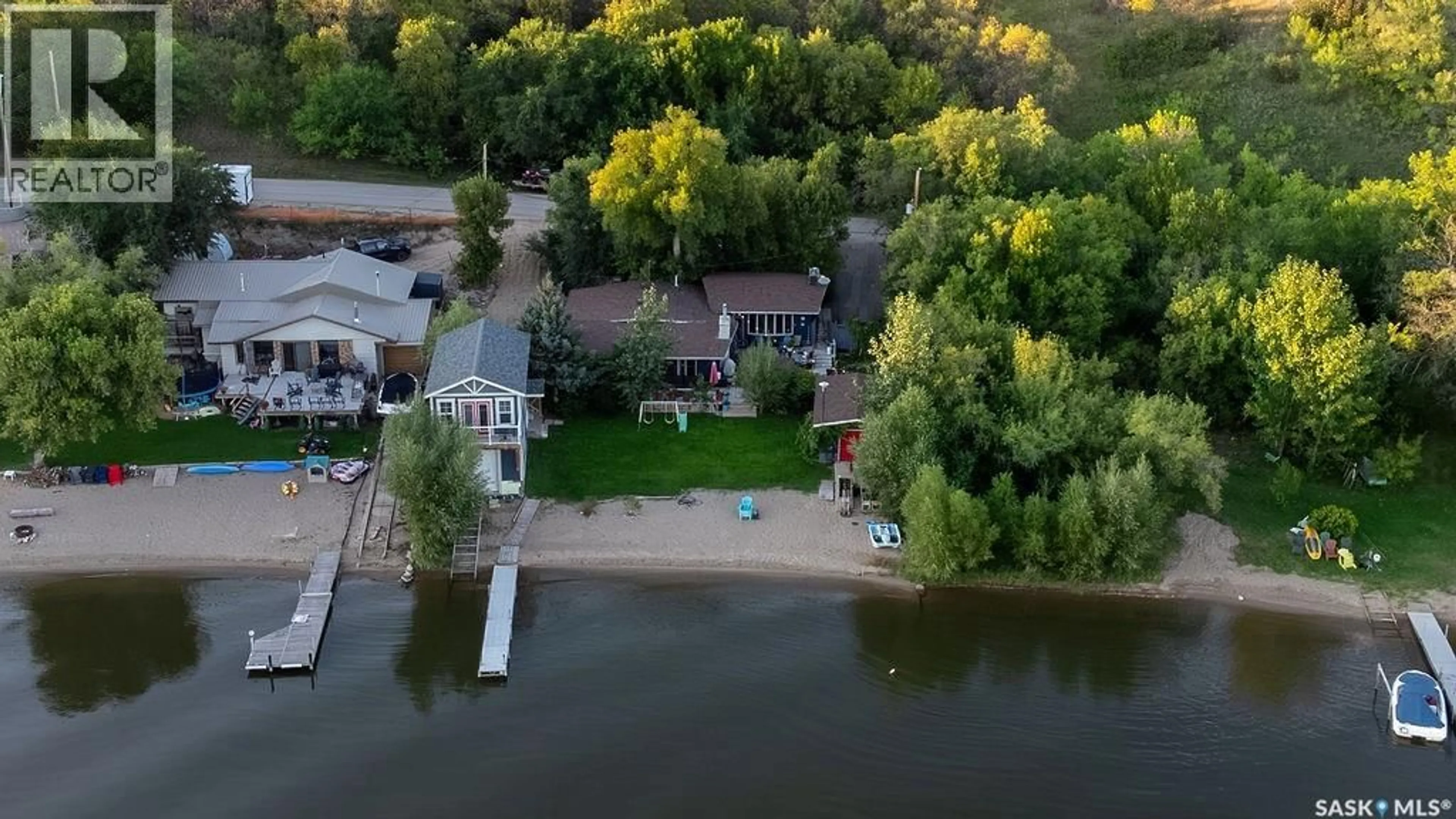 A pic from outside/outdoor area/front of a property/back of a property/a pic from drone, water/lake/river/ocean view for 526 PASQUA LAKE ROAD, North Qu'Appelle Rm No. 187 Saskatchewan S0G1S0