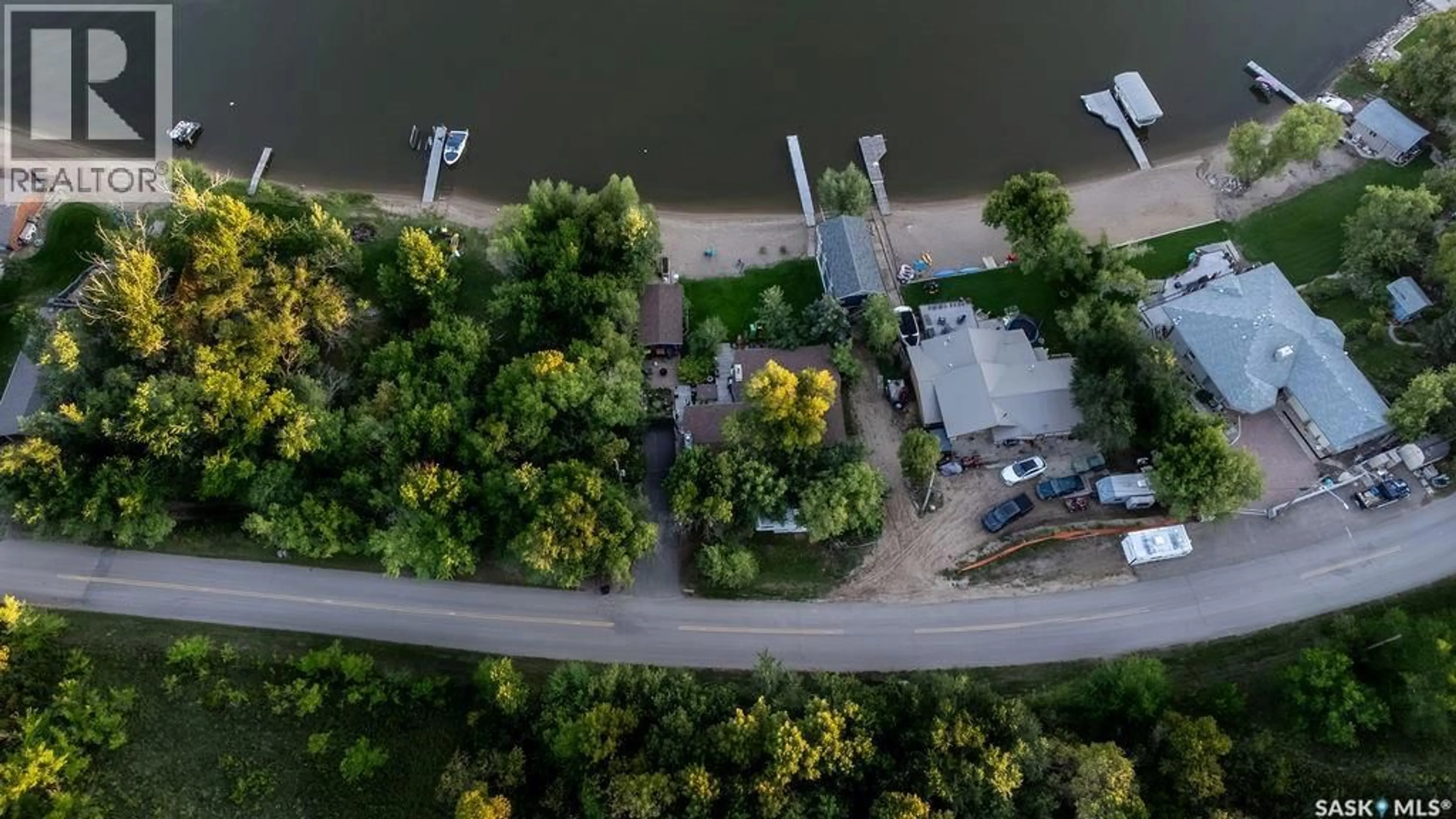 A pic from outside/outdoor area/front of a property/back of a property/a pic from drone, water/lake/river/ocean view for 526 PASQUA LAKE ROAD, North Qu'Appelle Rm No. 187 Saskatchewan S0G1S0