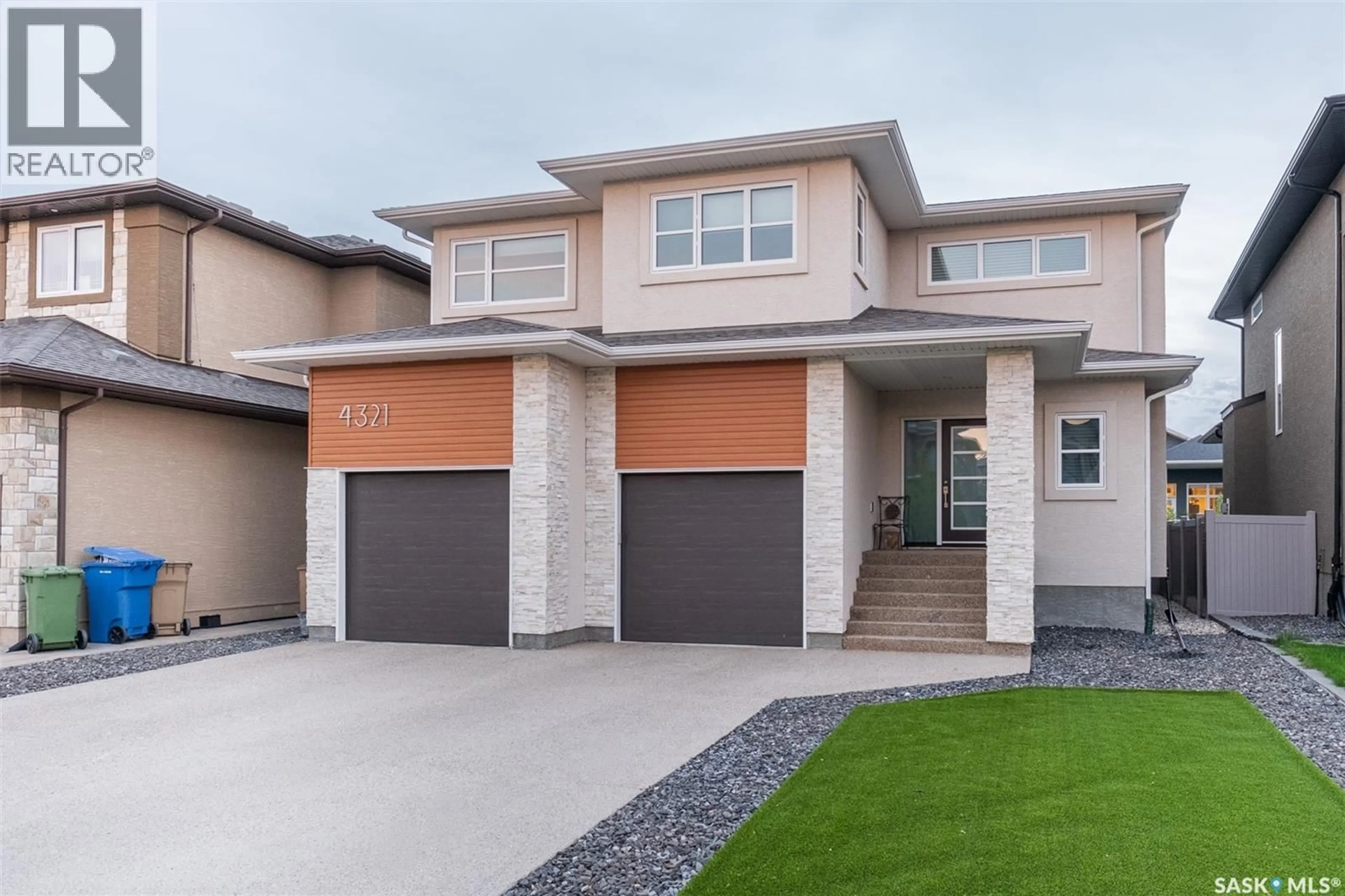 Home with vinyl exterior material, street for 4321 CHUKA DRIVE, Regina Saskatchewan S4V3H8