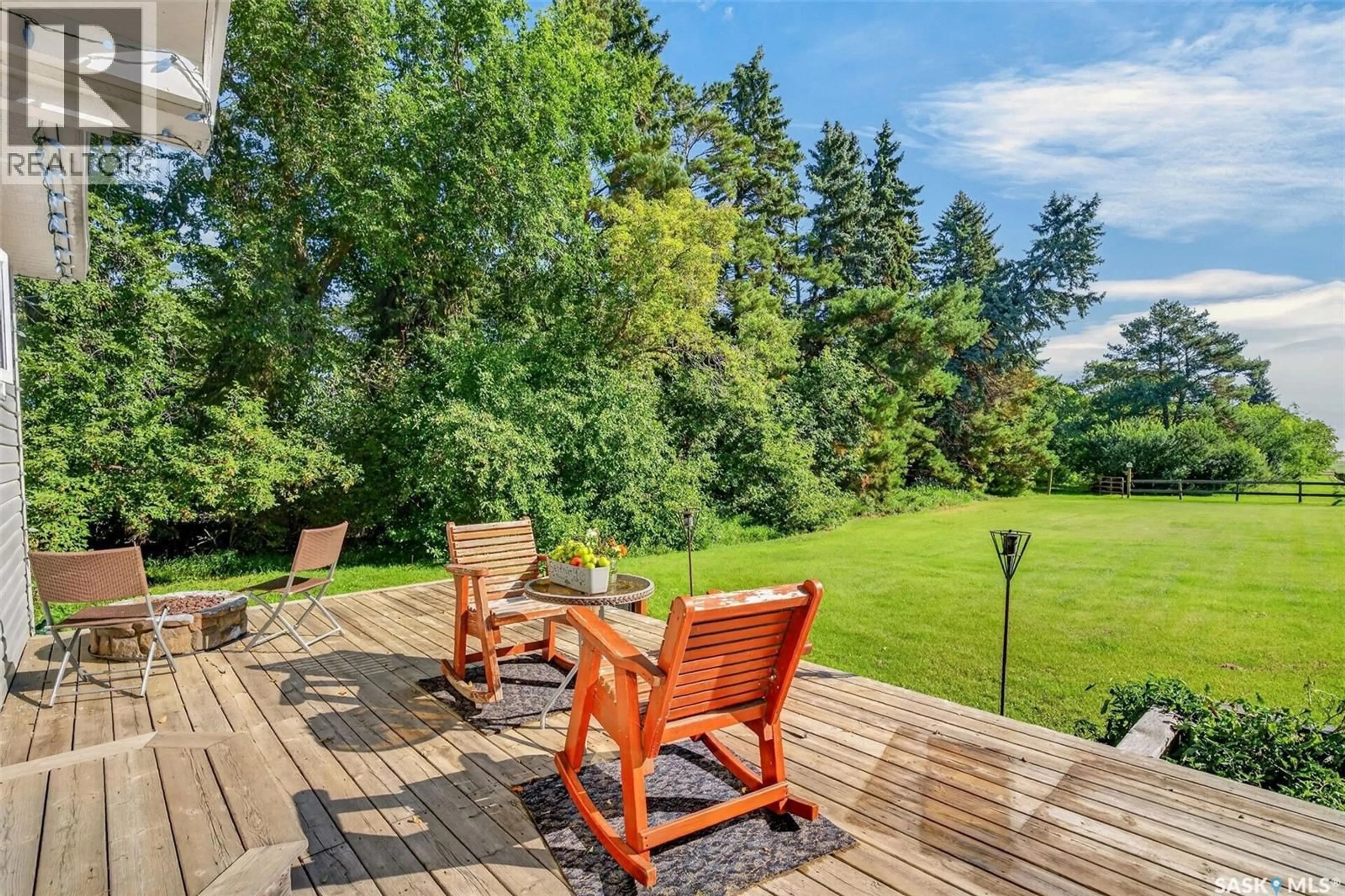 Patio, forest/trees view for MEADOWS ACREAGE, St. Louis RM No. 431 Saskatchewan S0J2C0