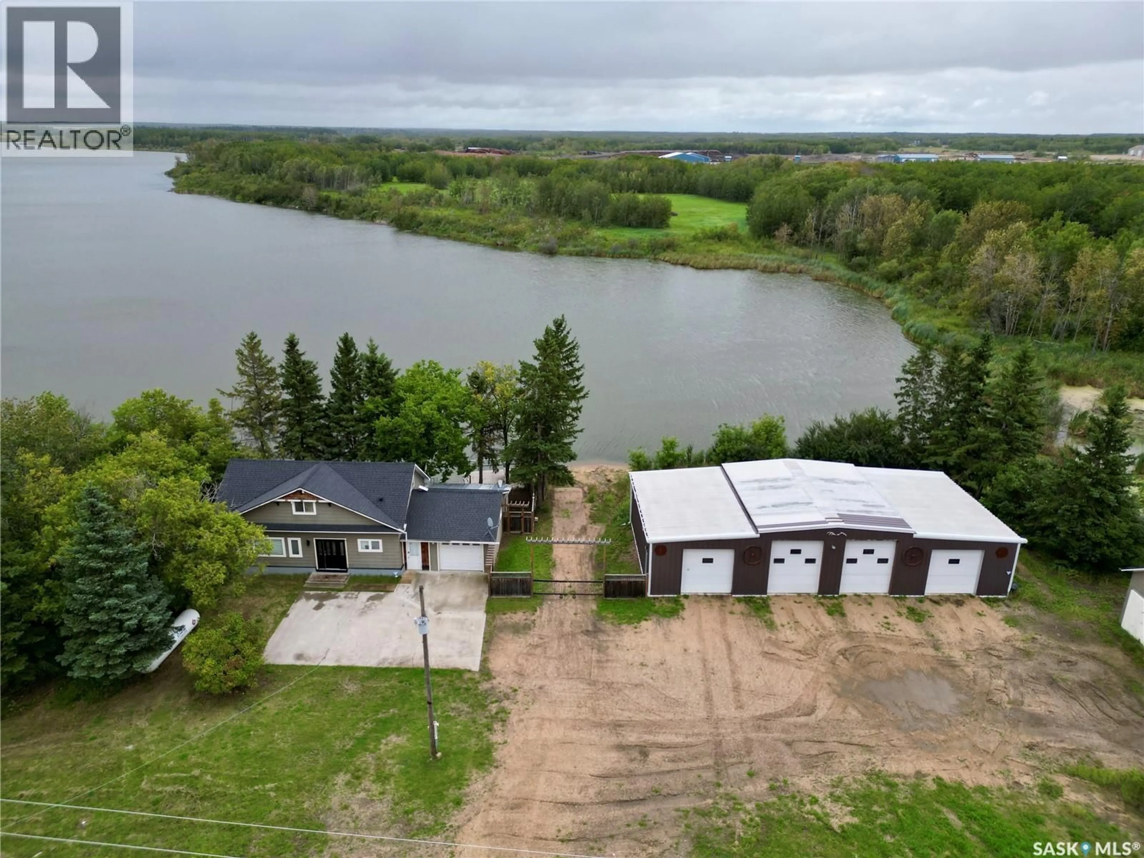 A pic from outside/outdoor area/front of a property/back of a property/a pic from drone, water/lake/river/ocean view for 44.63 ACRE ACREAGE-GLASLYN ON SIBBALD LAKE, Sibbald Lake Saskatchewan S0M0Y0