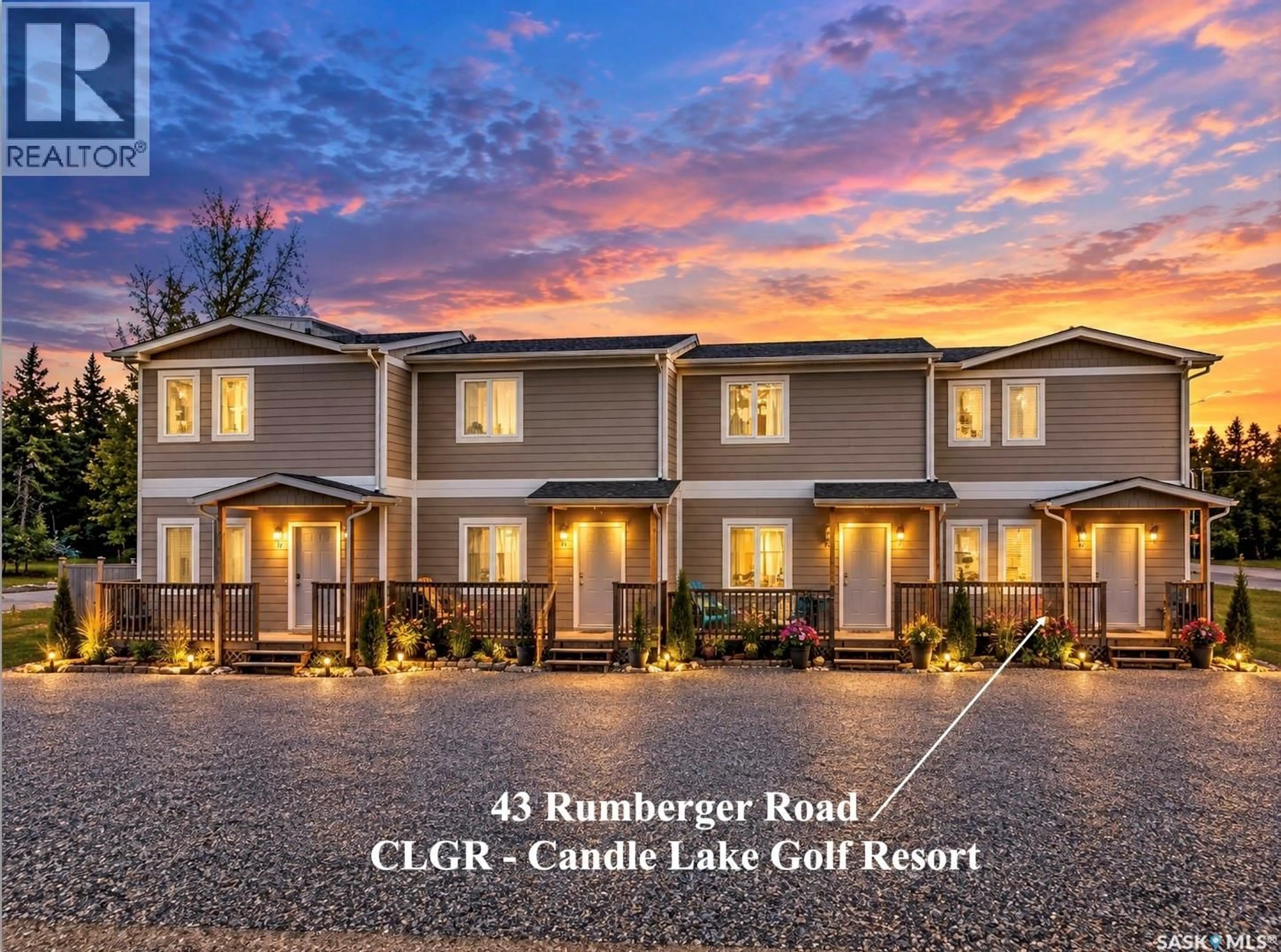 A pic from outside/outdoor area/front of a property/back of a property/a pic from drone, water/lake/river/ocean view for 43 RUMBERGER ROAD, Candle Lake Saskatchewan S0J3E0