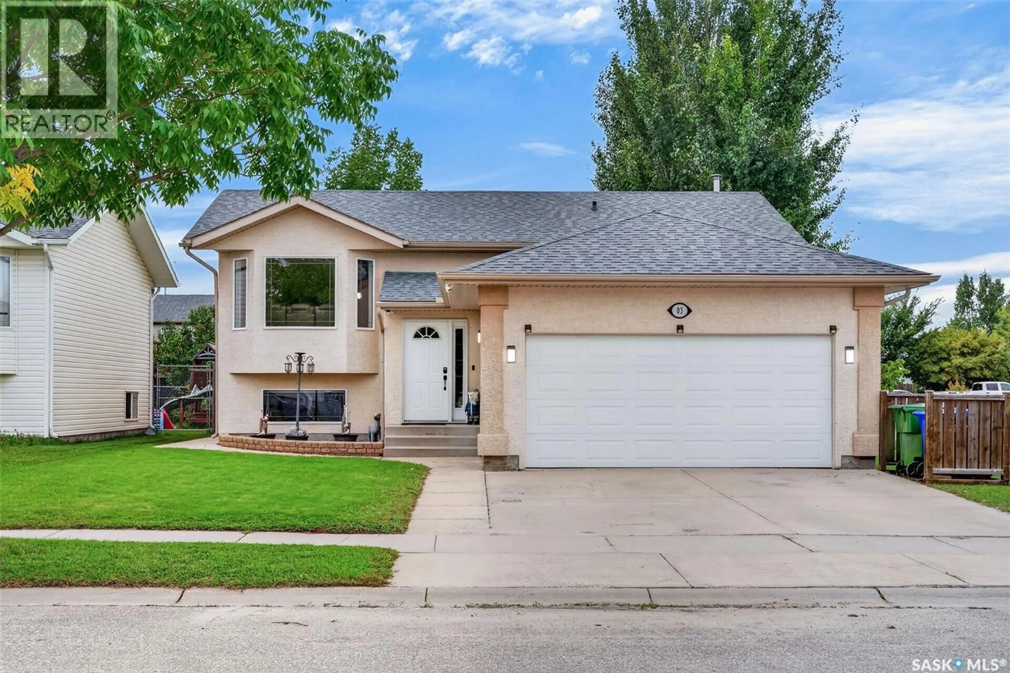 Home with vinyl exterior material, street for 3 KELLY PLACE, Prince Albert Saskatchewan S6V8E8