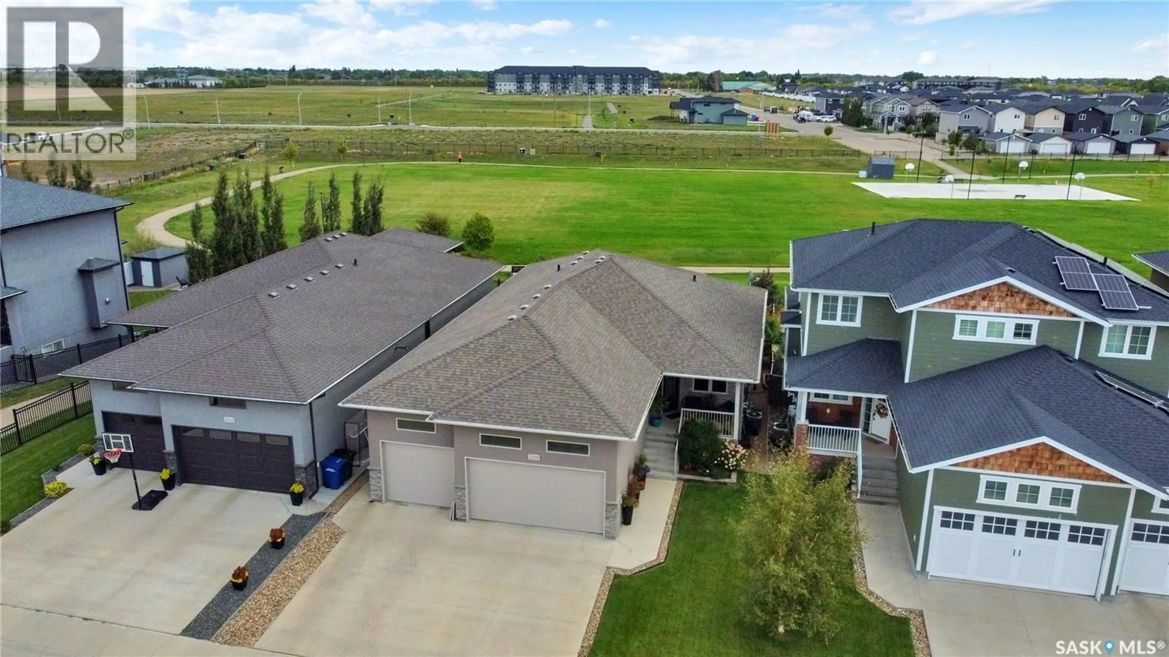 A pic from outside/outdoor area/front of a property/back of a property/a pic from drone, water/lake/river/ocean view for 1210 MEIER DRIVE, Moose Jaw Saskatchewan S6J0B2