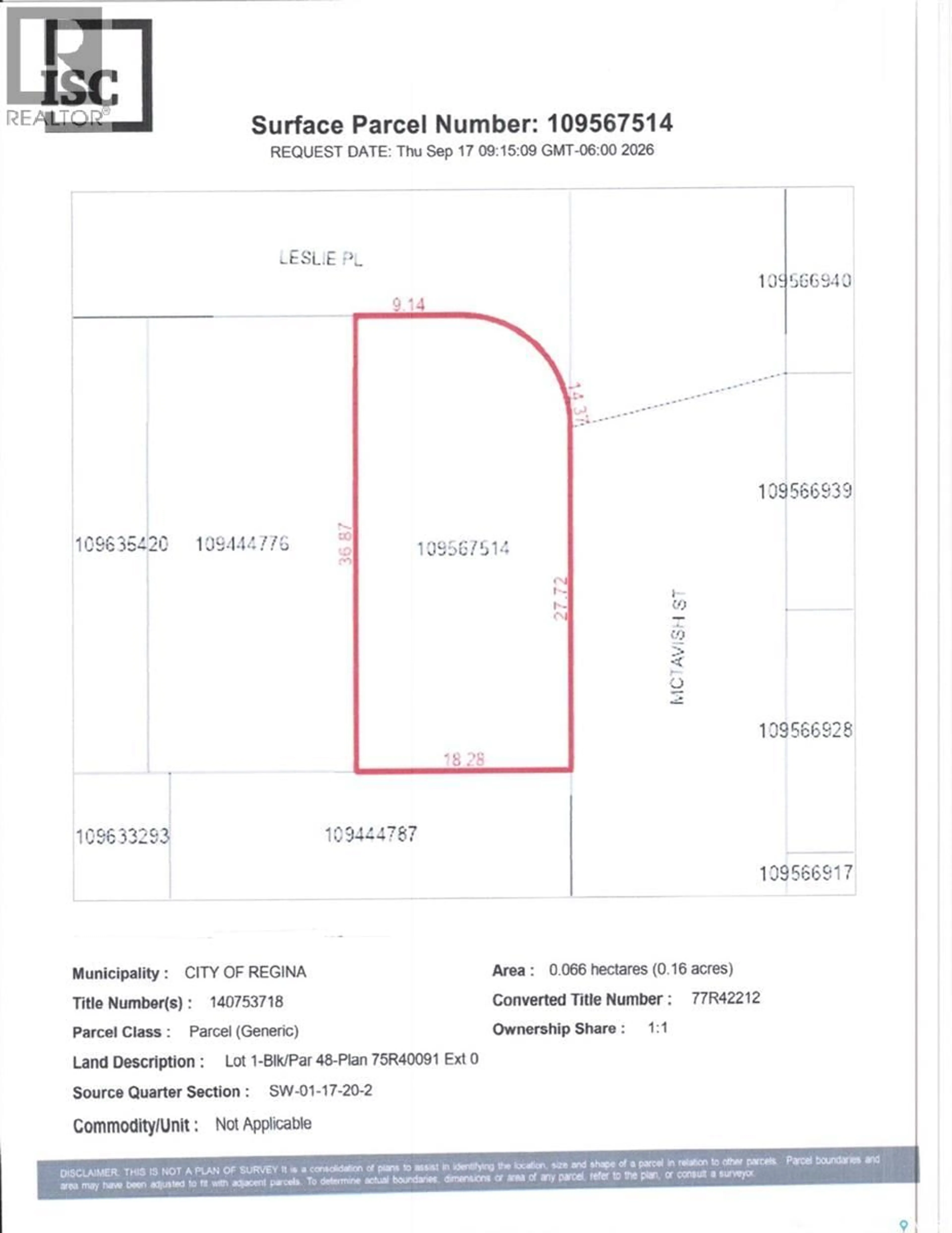 Floor plan for 66 LESLIE PLACE, Regina Saskatchewan S4S6R2