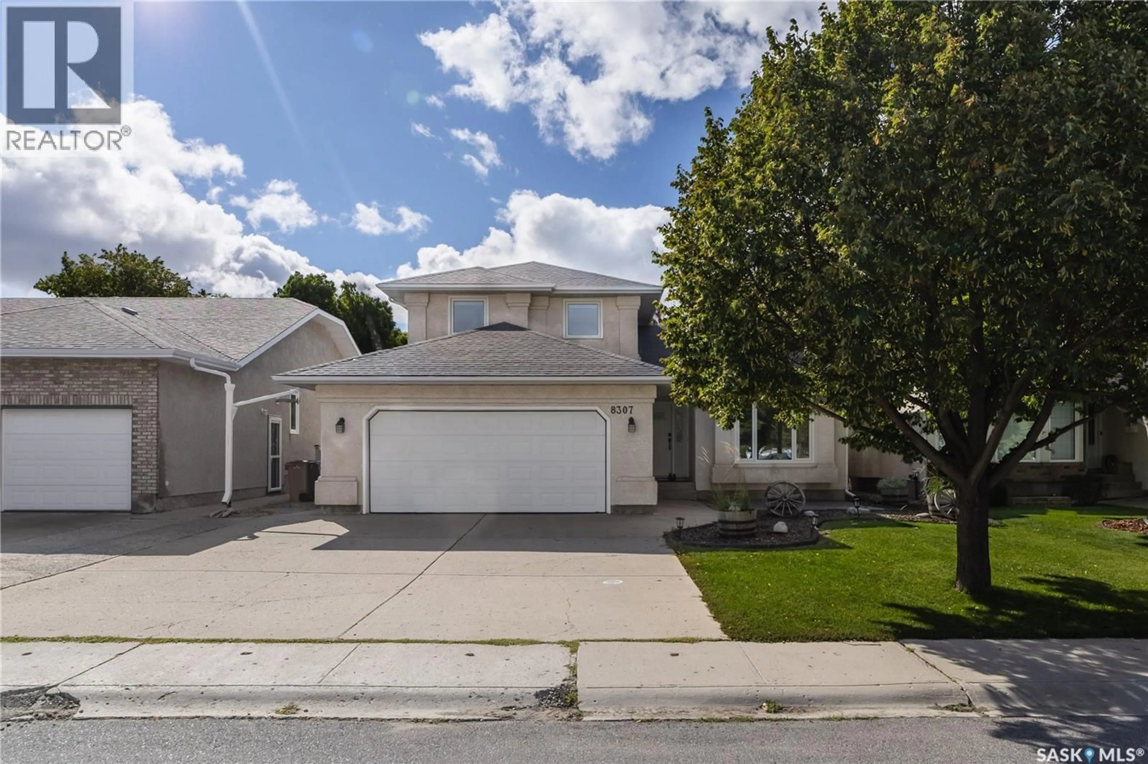 Home with vinyl exterior material, street for 8307 RANKIN DRIVE, Regina Saskatchewan S4Y1J4