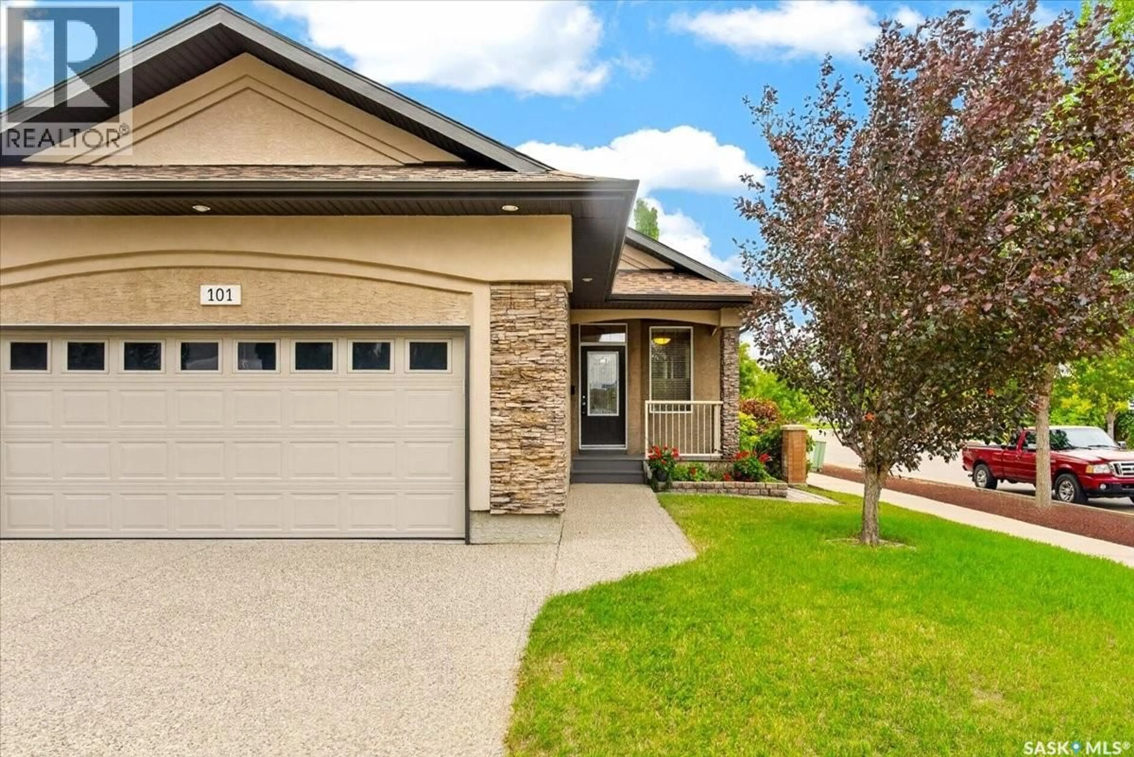 Home with brick exterior material, street for 101 OXBOW CRESCENT, Regina Saskatchewan S4Y0A7