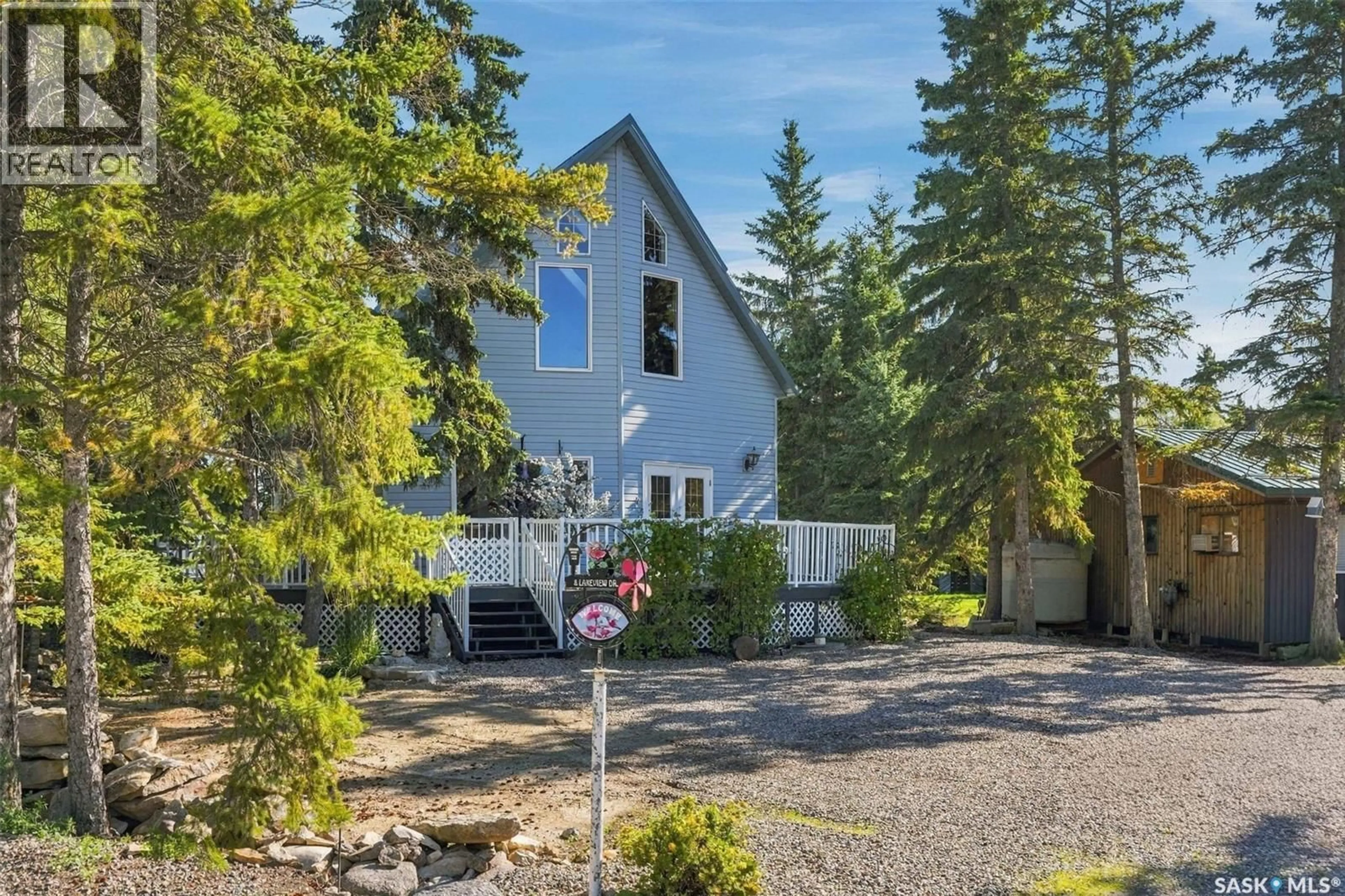 A pic from outside/outdoor area/front of a property/back of a property/a pic from drone, unknown for 8 LAKEVIEW DRIVE, Candle Lake Saskatchewan S0K3E0