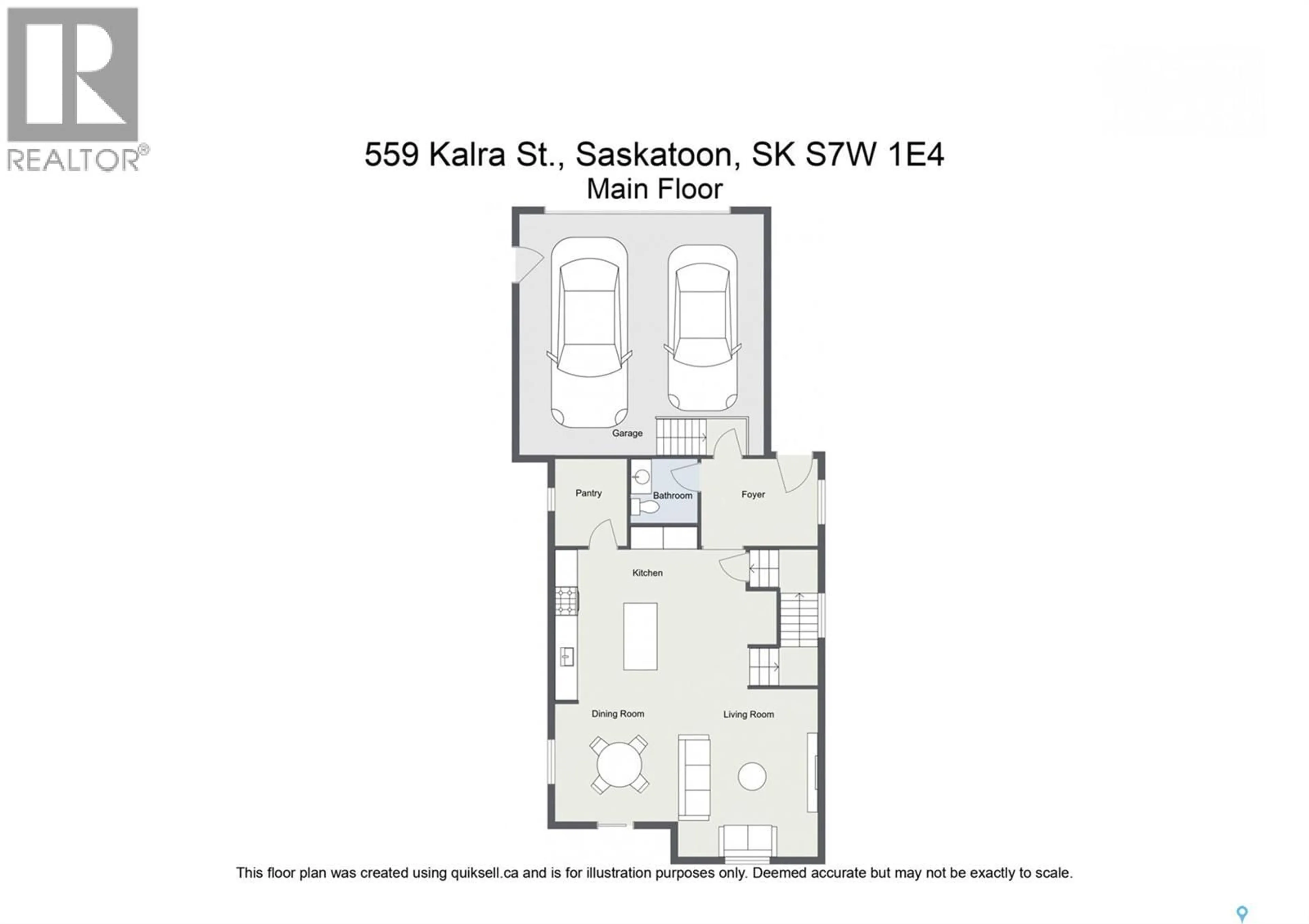 Floor plan for 559 KALRA STREET, Saskatoon Saskatchewan S7W1E7