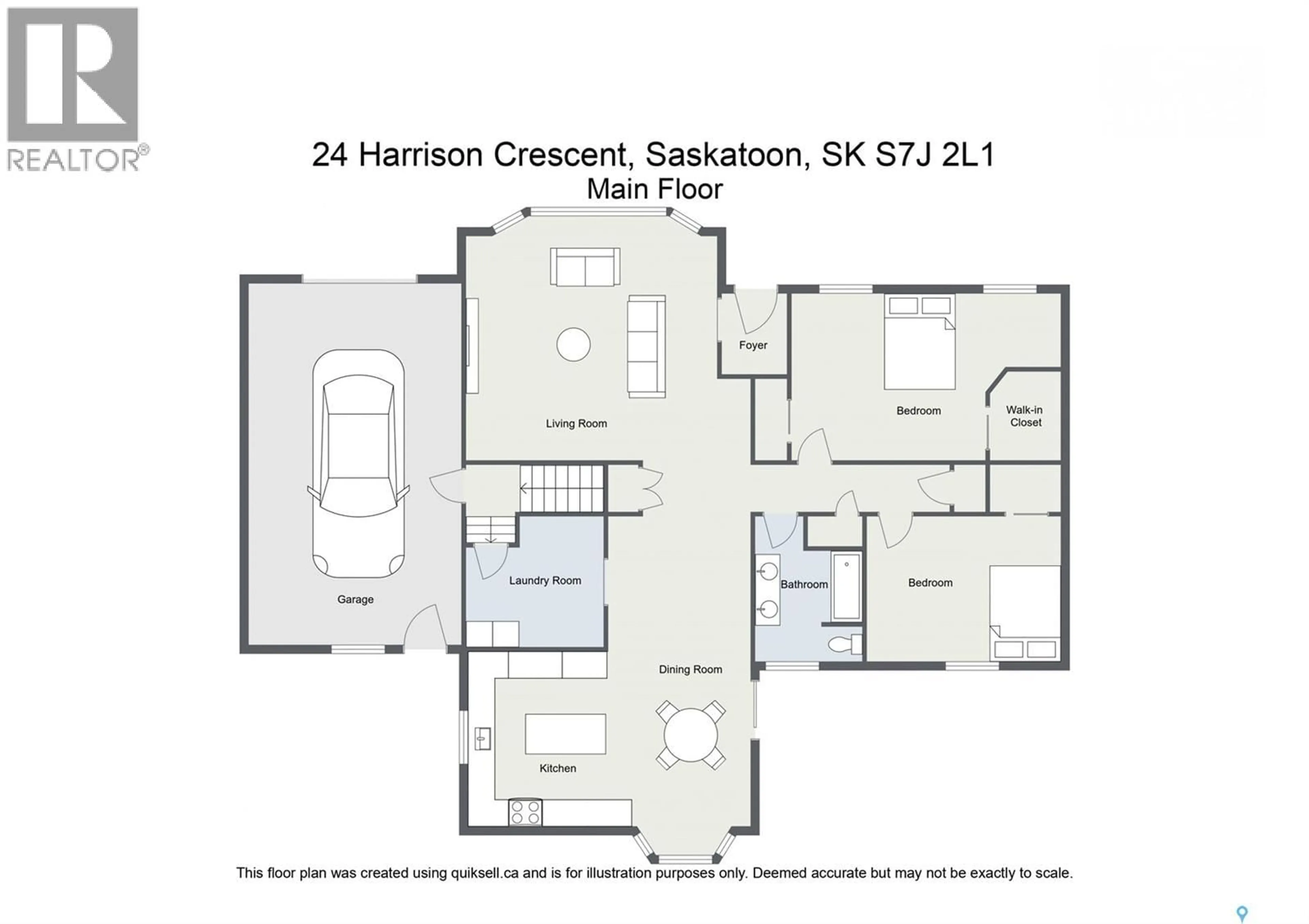 Floor plan for 24 HARRISON CRESCENT, Saskatoon Saskatchewan S7J2L1