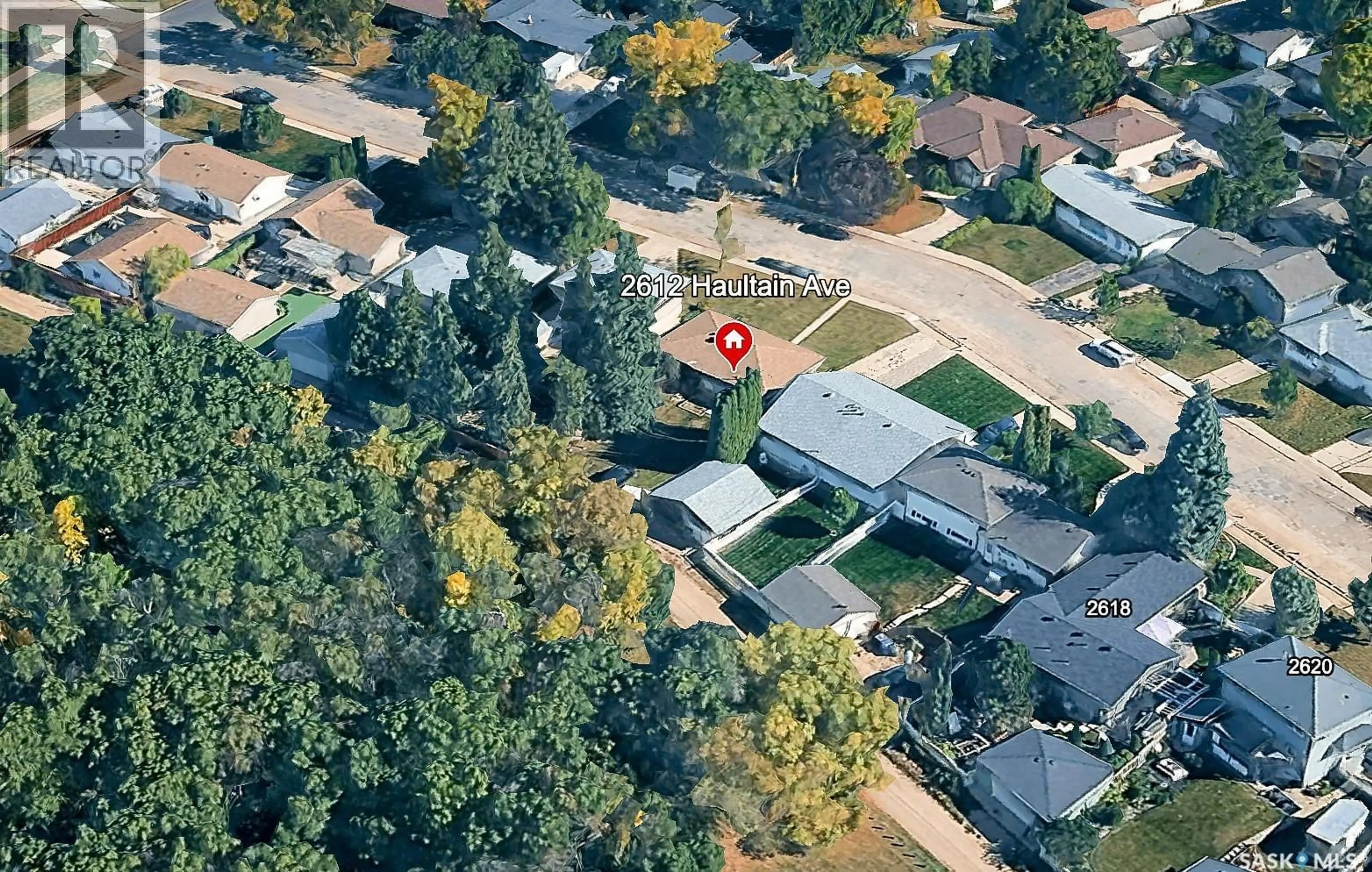 A pic from outside/outdoor area/front of a property/back of a property/a pic from drone, street for 2612 HAULTAIN AVENUE, Saskatoon Saskatchewan S7J1R6