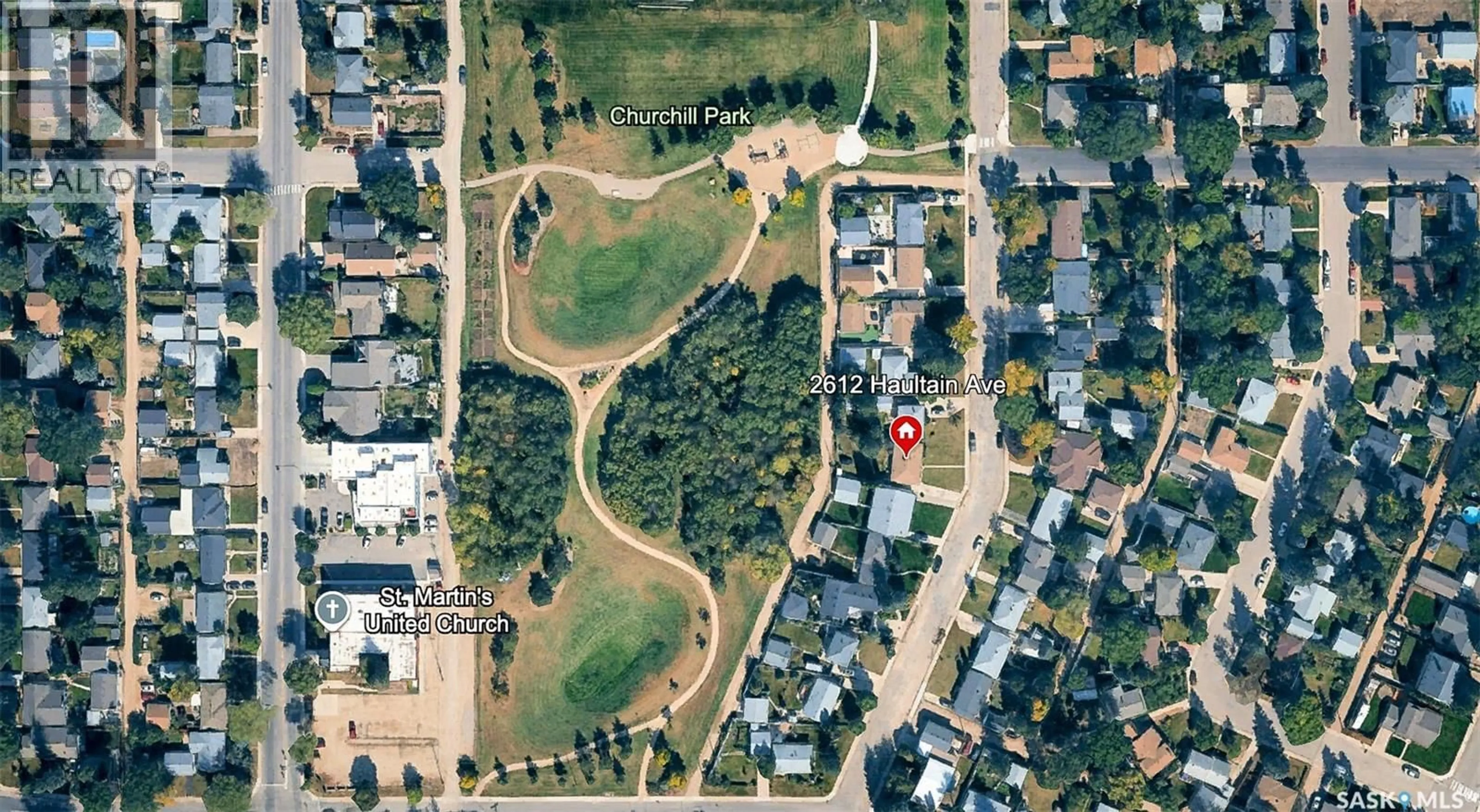 A pic from outside/outdoor area/front of a property/back of a property/a pic from drone, street for 2612 HAULTAIN AVENUE, Saskatoon Saskatchewan S7J1R6