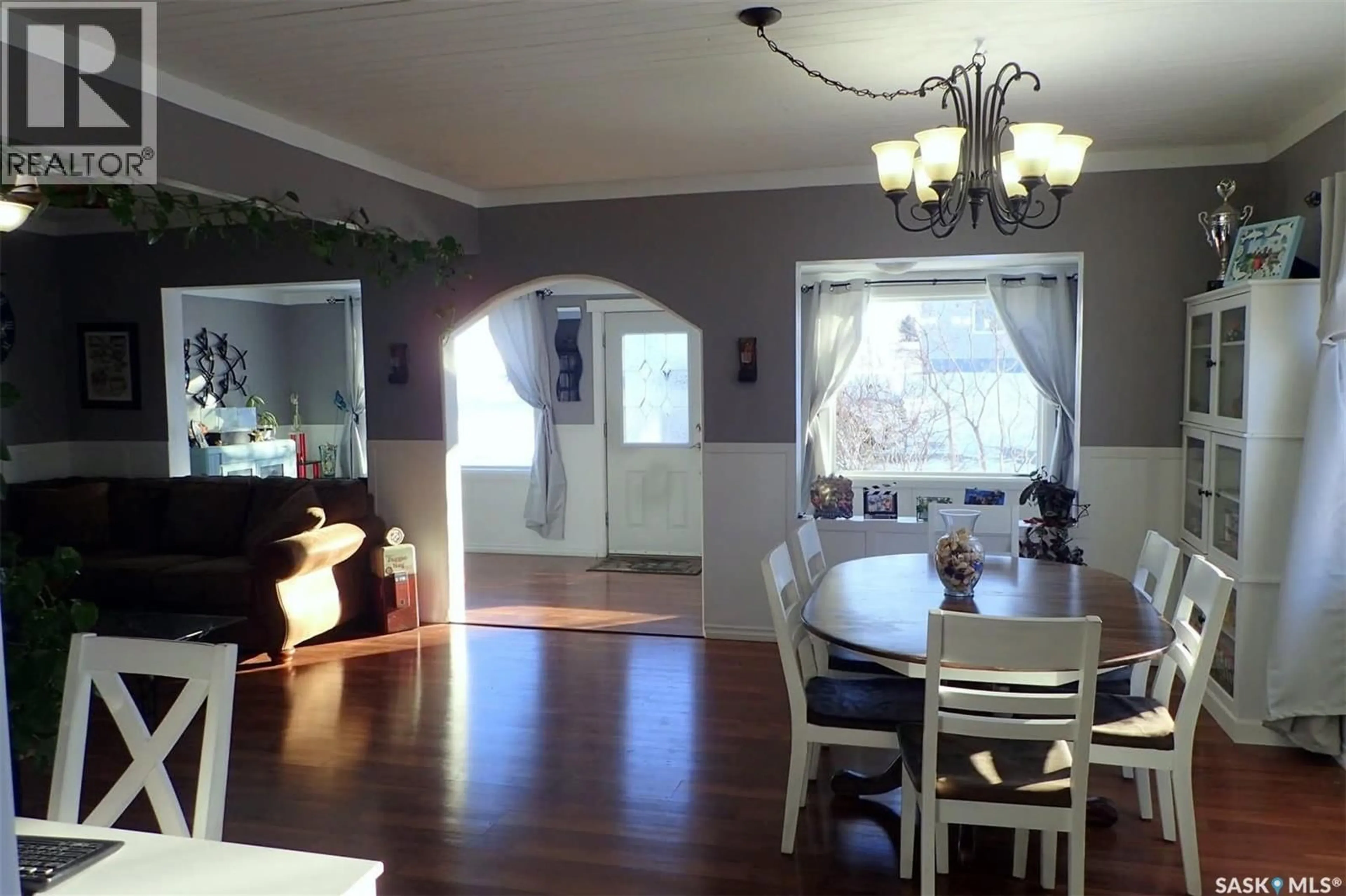 Dining room, wood/laminate floor for 161 BOSWELL STREET, Grayson Saskatchewan S0A1E0