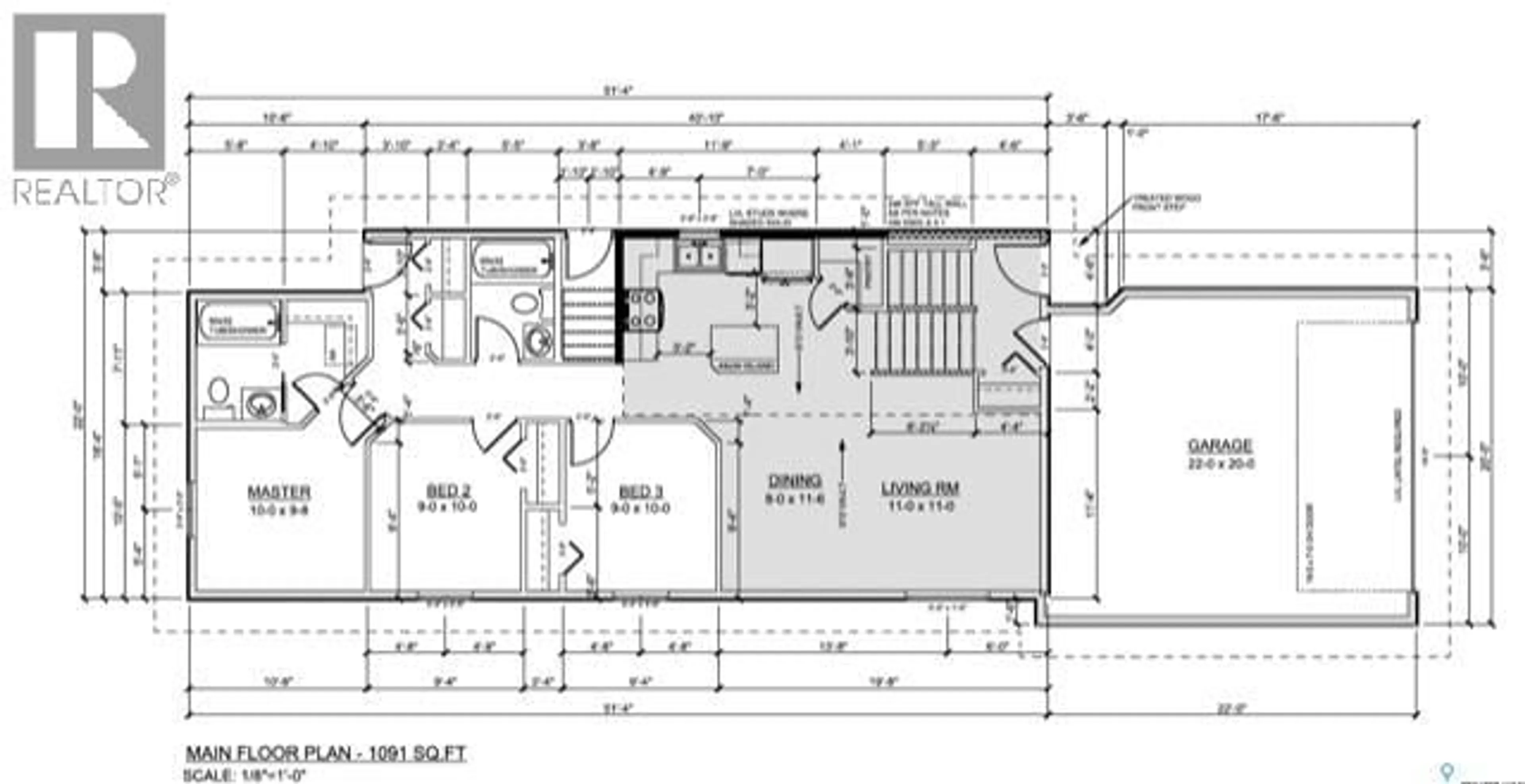 Floor plan for 598 YUEL CRESCENT, Saskatoon Saskatchewan S7W1N9