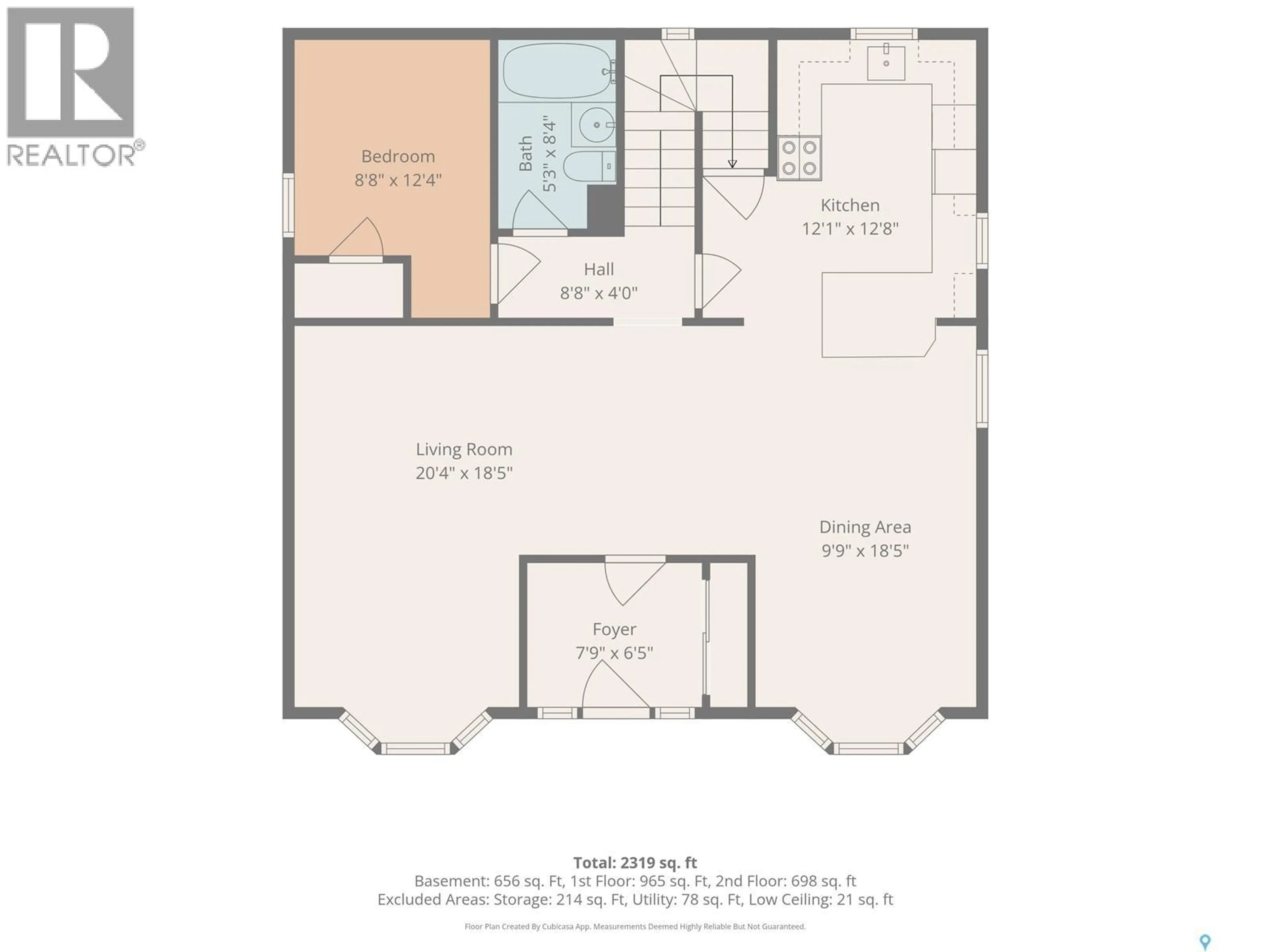 Floor plan for 1519 MUNROE AVENUE, Saskatoon Saskatchewan S7H2G6