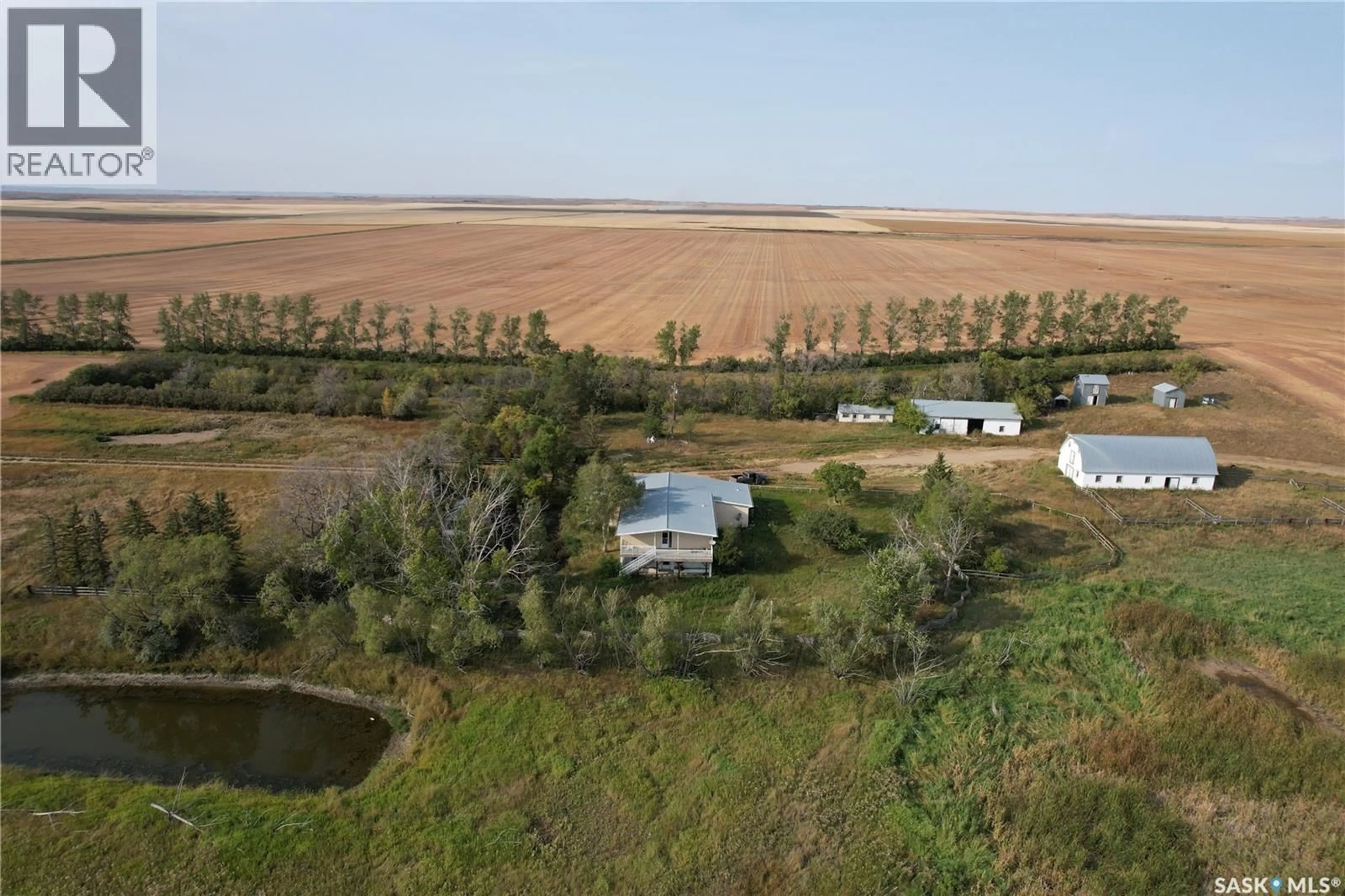 A pic from outside/outdoor area/front of a property/back of a property/a pic from drone, water/lake/river/ocean view for 70 - 25.45 ACRE ACREAGE RM, Key West Rm No. 70 Saskatchewan S0H2C0