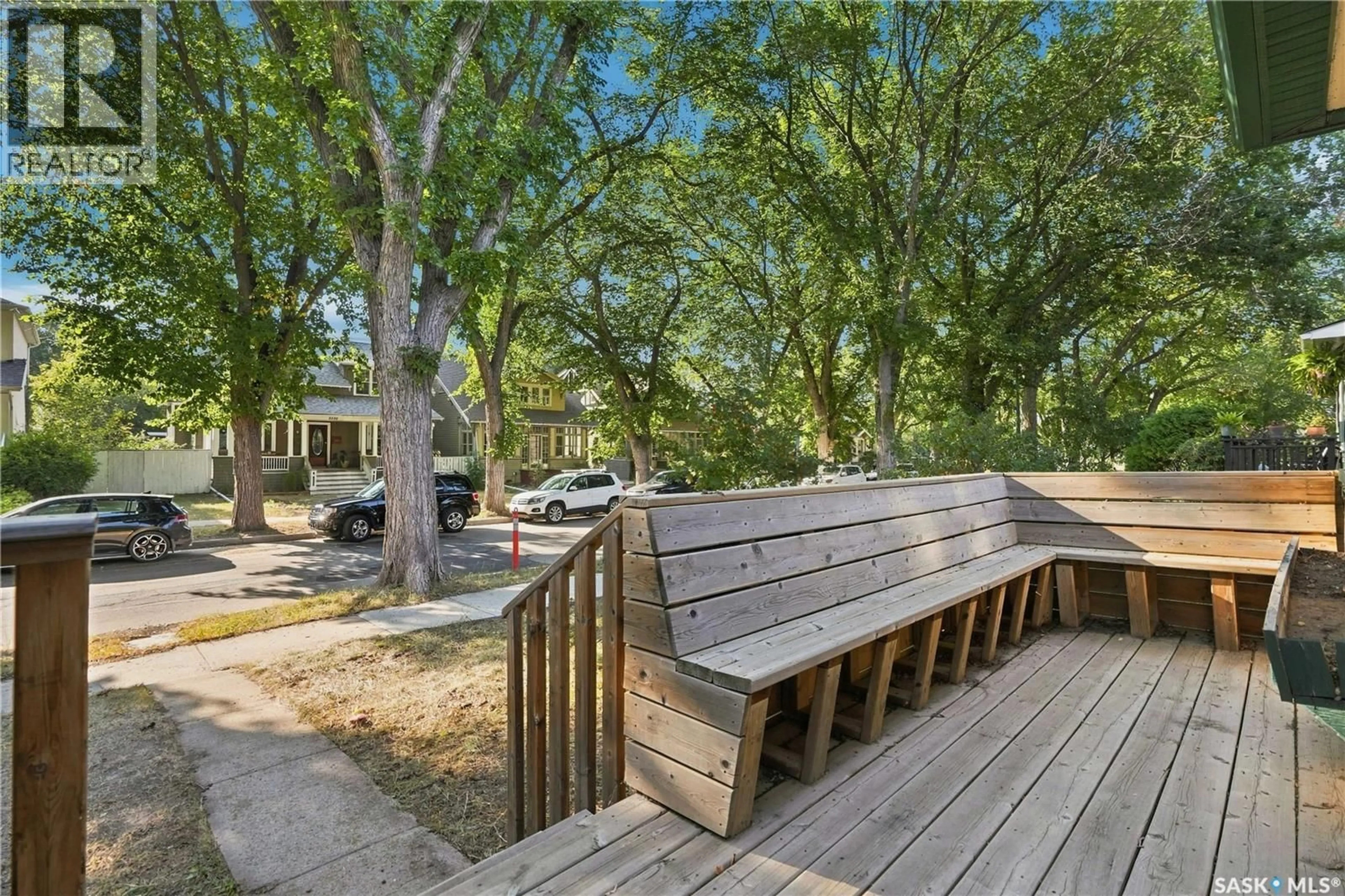 Patio, forest/trees view for 2229 GARNET STREET, Regina Saskatchewan S4T3A1