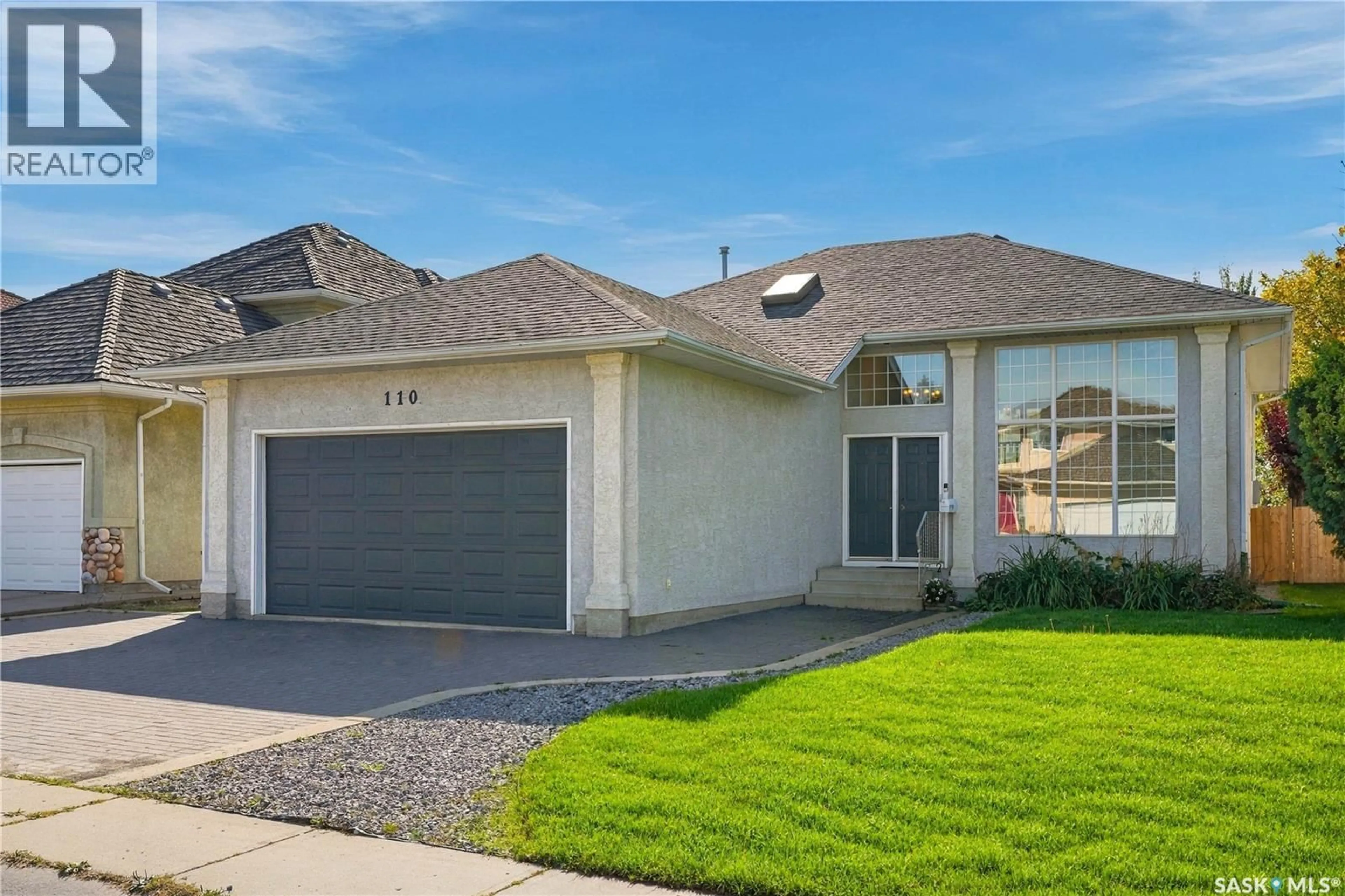 Home with vinyl exterior material, street for 110 BRAESHIRE LANE, Saskatoon Saskatchewan S7V1A1