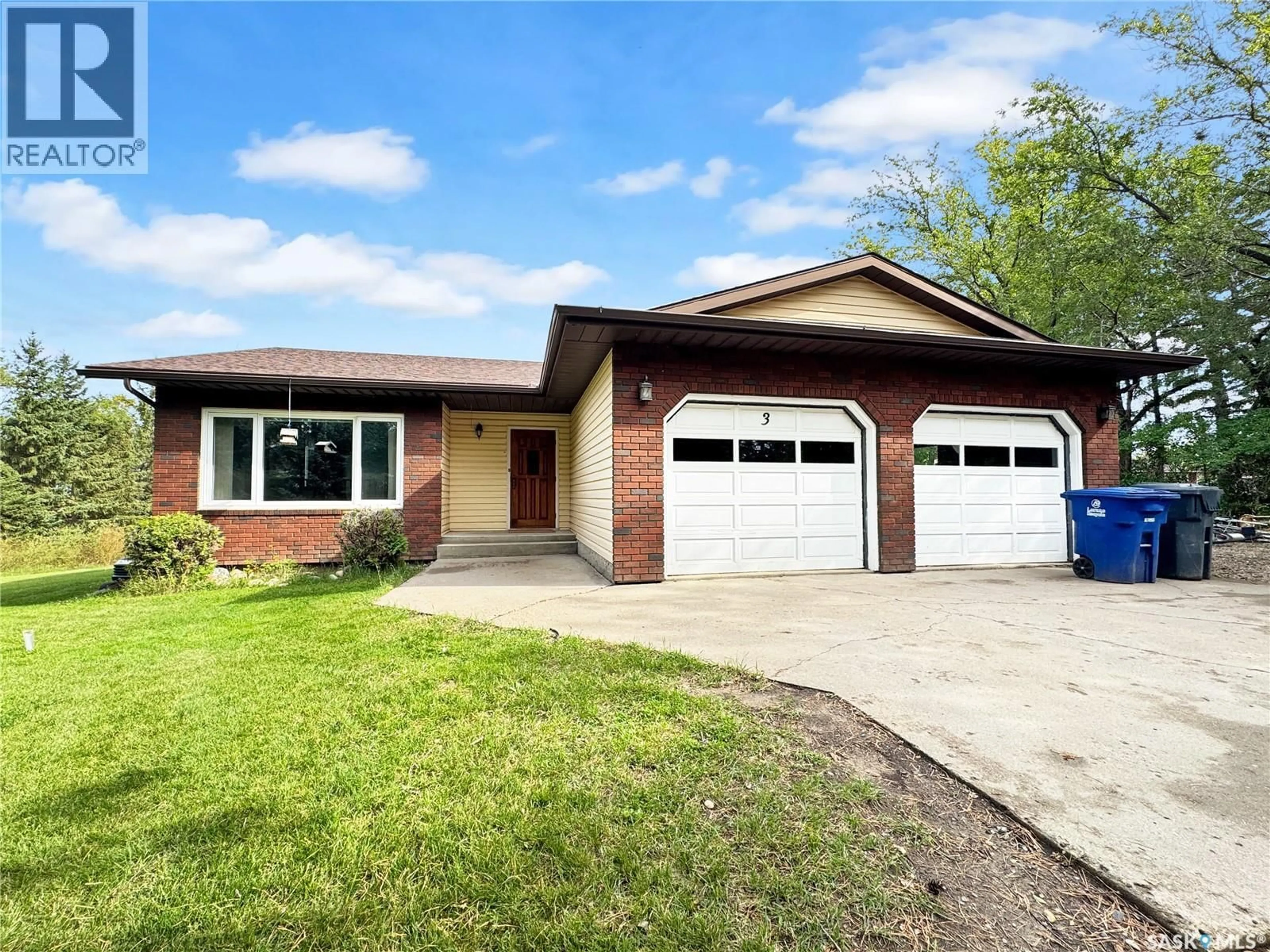 Home with brick exterior material, street for #3 WEST PARK DRIVE, Battleford Saskatchewan S0M0E0