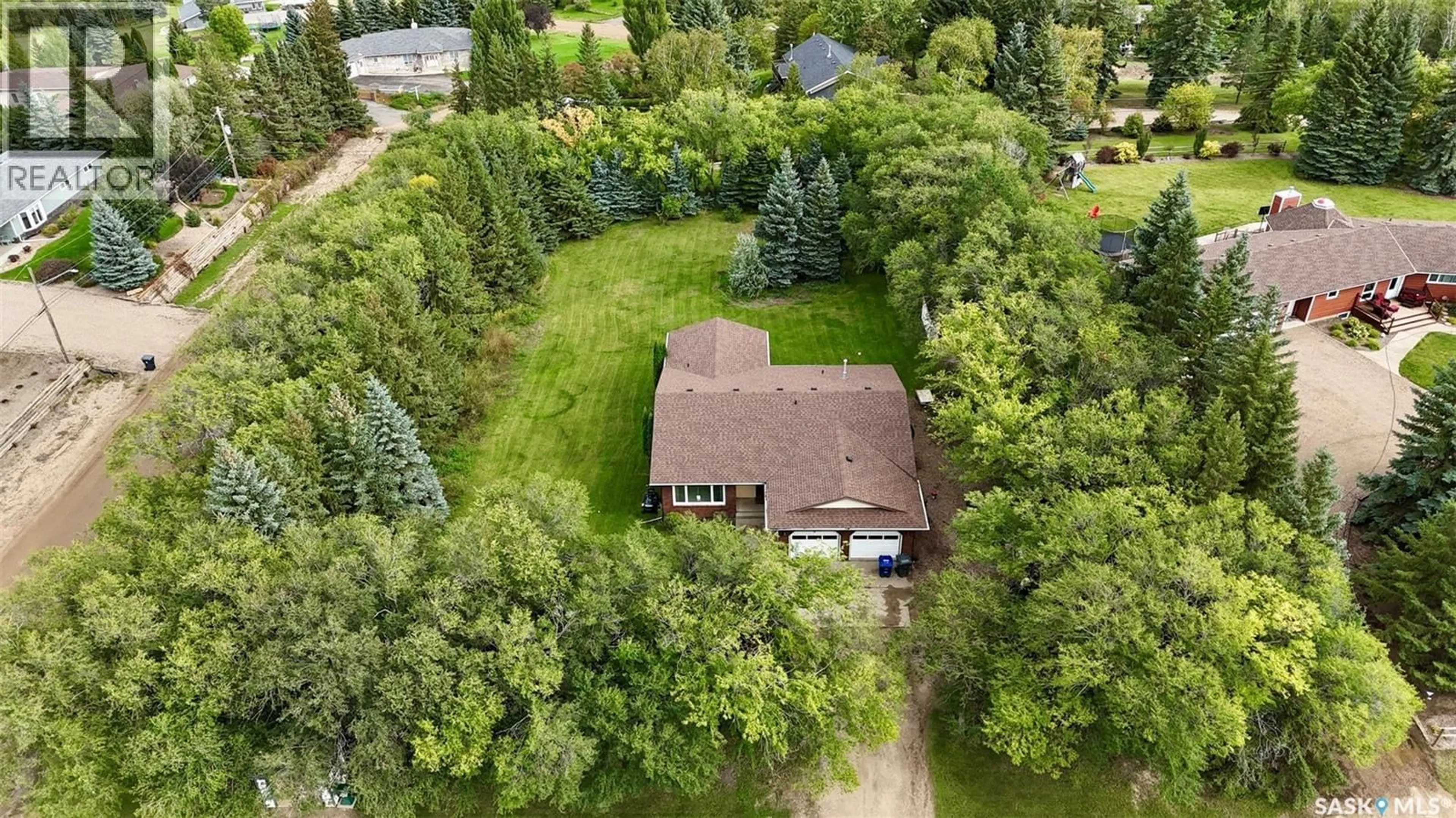 A pic from outside/outdoor area/front of a property/back of a property/a pic from drone, unknown for #3 WEST PARK DRIVE, Battleford Saskatchewan S0M0E0