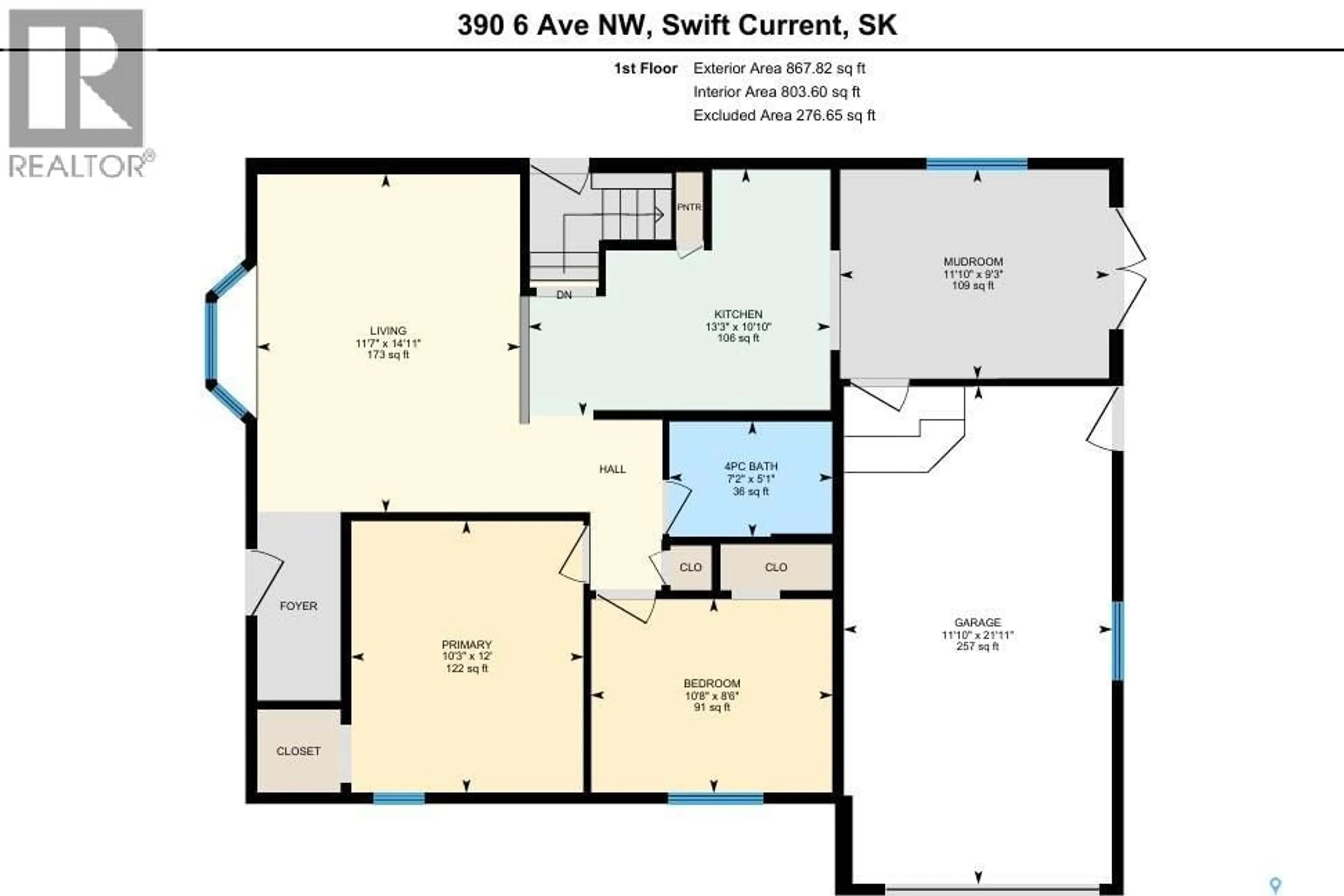 Floor plan for 390 6TH AVENUE, Swift Current Saskatchewan S9H0Y1