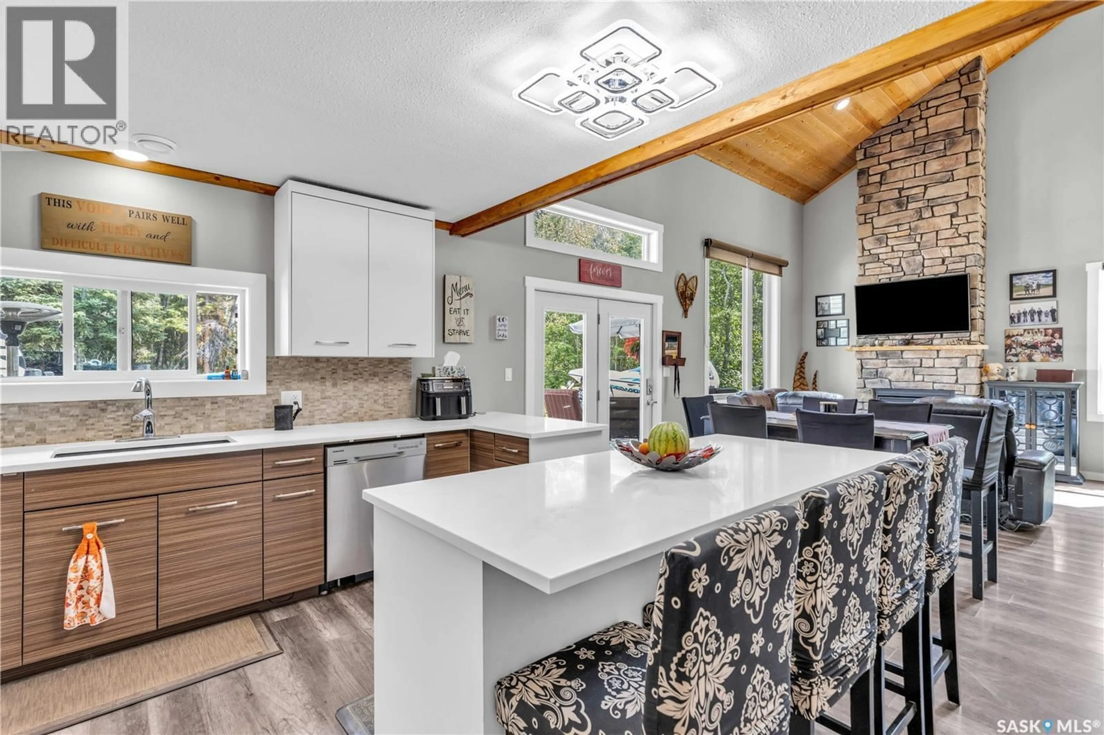 Open concept kitchen, ceramic/tile floor for 102 MOORE DRIVE, Lakeland Rm No. 521 Saskatchewan S0J0N0