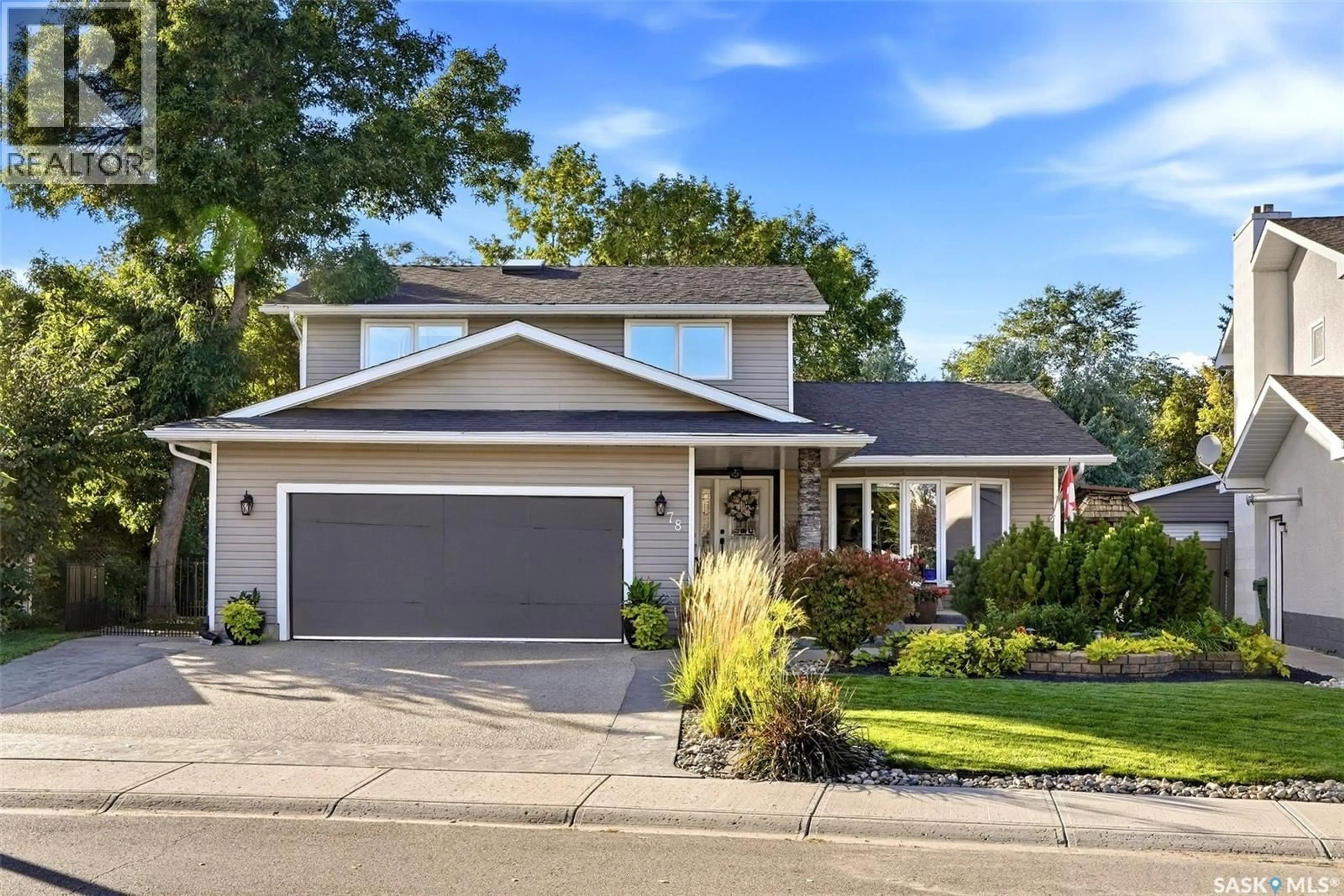 Home with vinyl exterior material, street for 78 GREEN MEADOW ROAD, Regina Saskatchewan S4V0A5