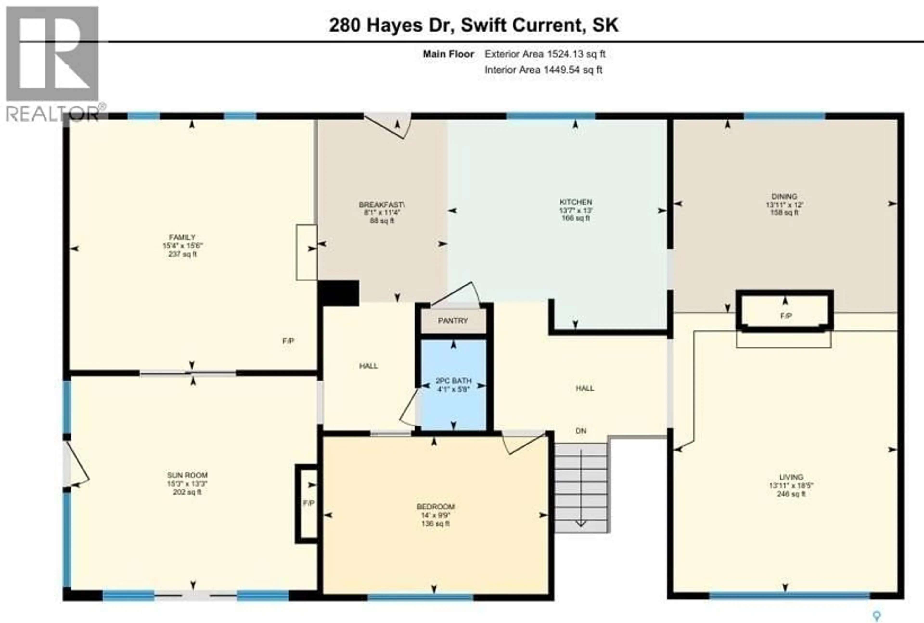 Floor plan for 280 HAYES DRIVE, Swift Current Saskatchewan S9H4H1