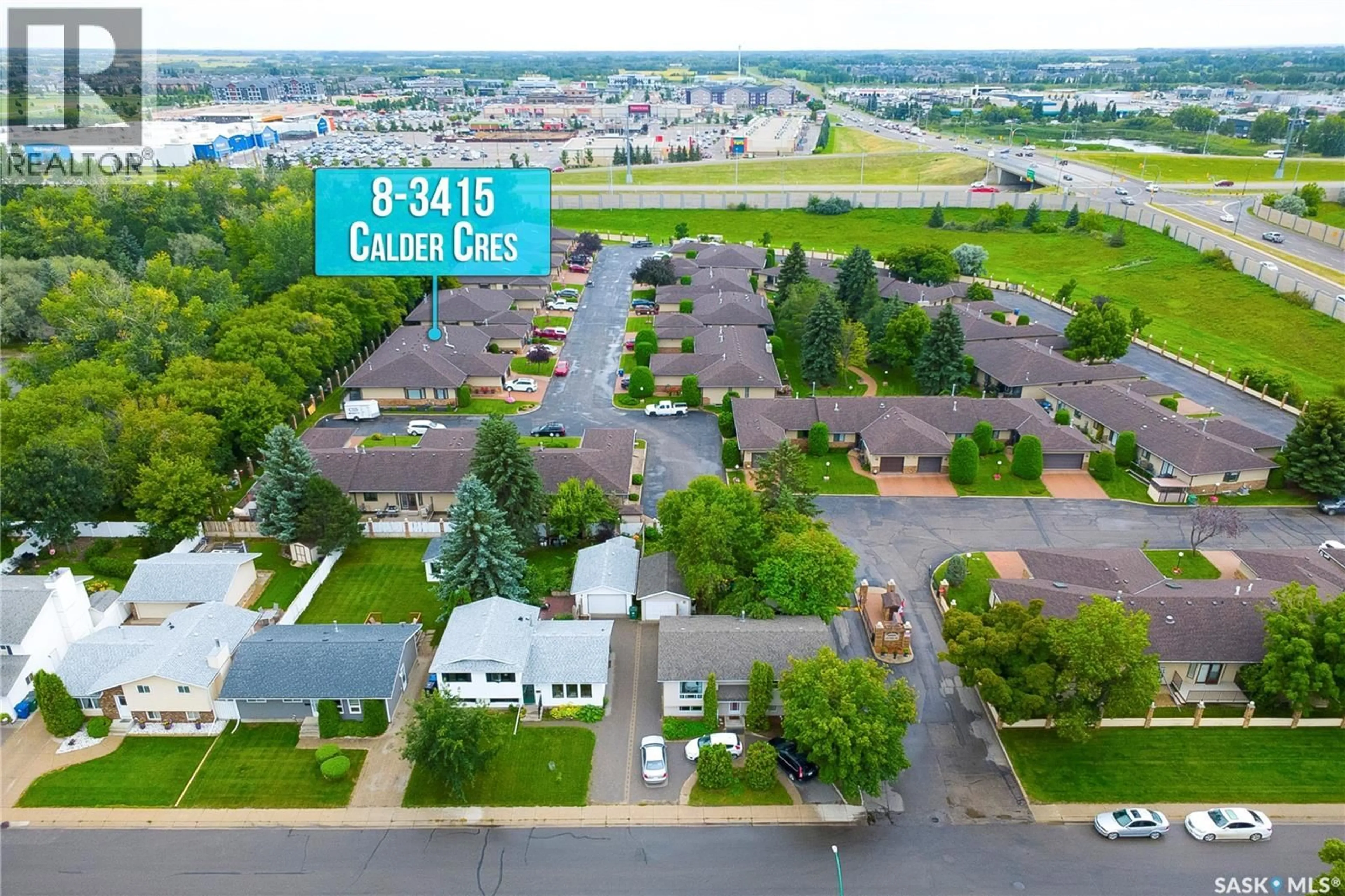 A pic from outside/outdoor area/front of a property/back of a property/a pic from drone, street for 8 - 3415 CALDER CRESCENT, Saskatoon Saskatchewan S7J4Z9