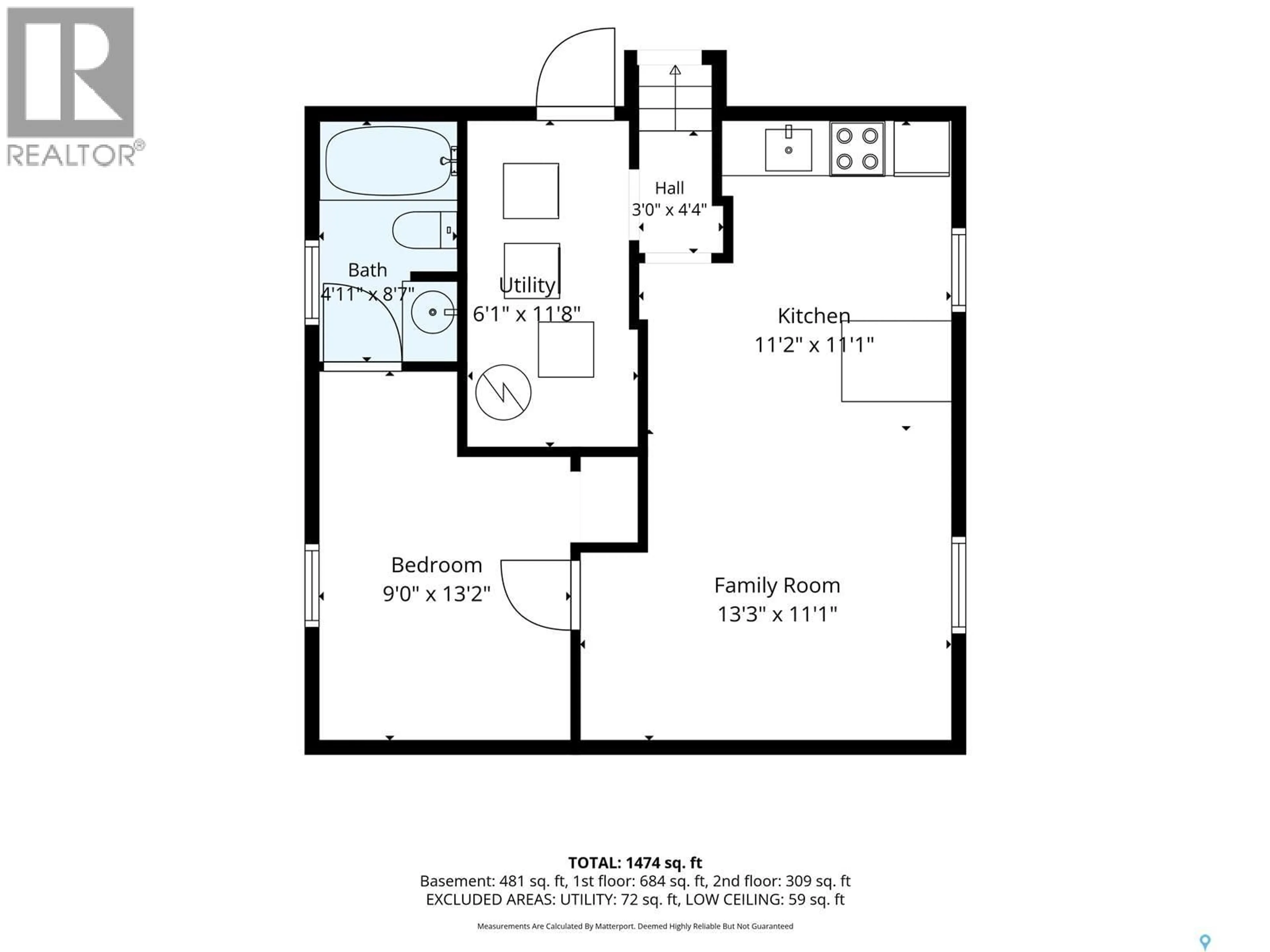 Floor plan for 221 ELM STREET, Saskatoon Saskatchewan S7J0G8