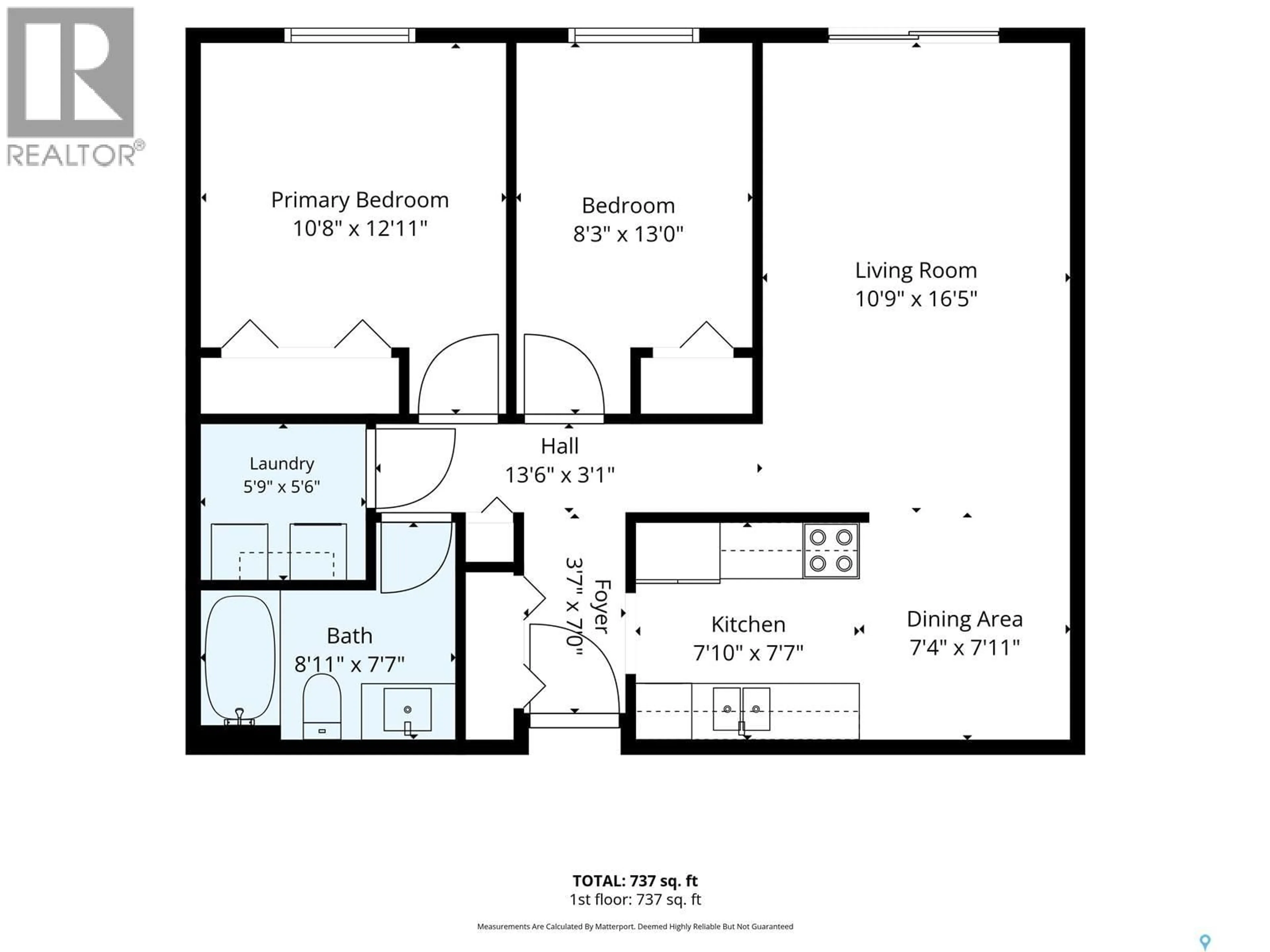 Floor plan for 210 2233 ST HENRY AVENUE, Saskatoon Saskatchewan S7M5K6